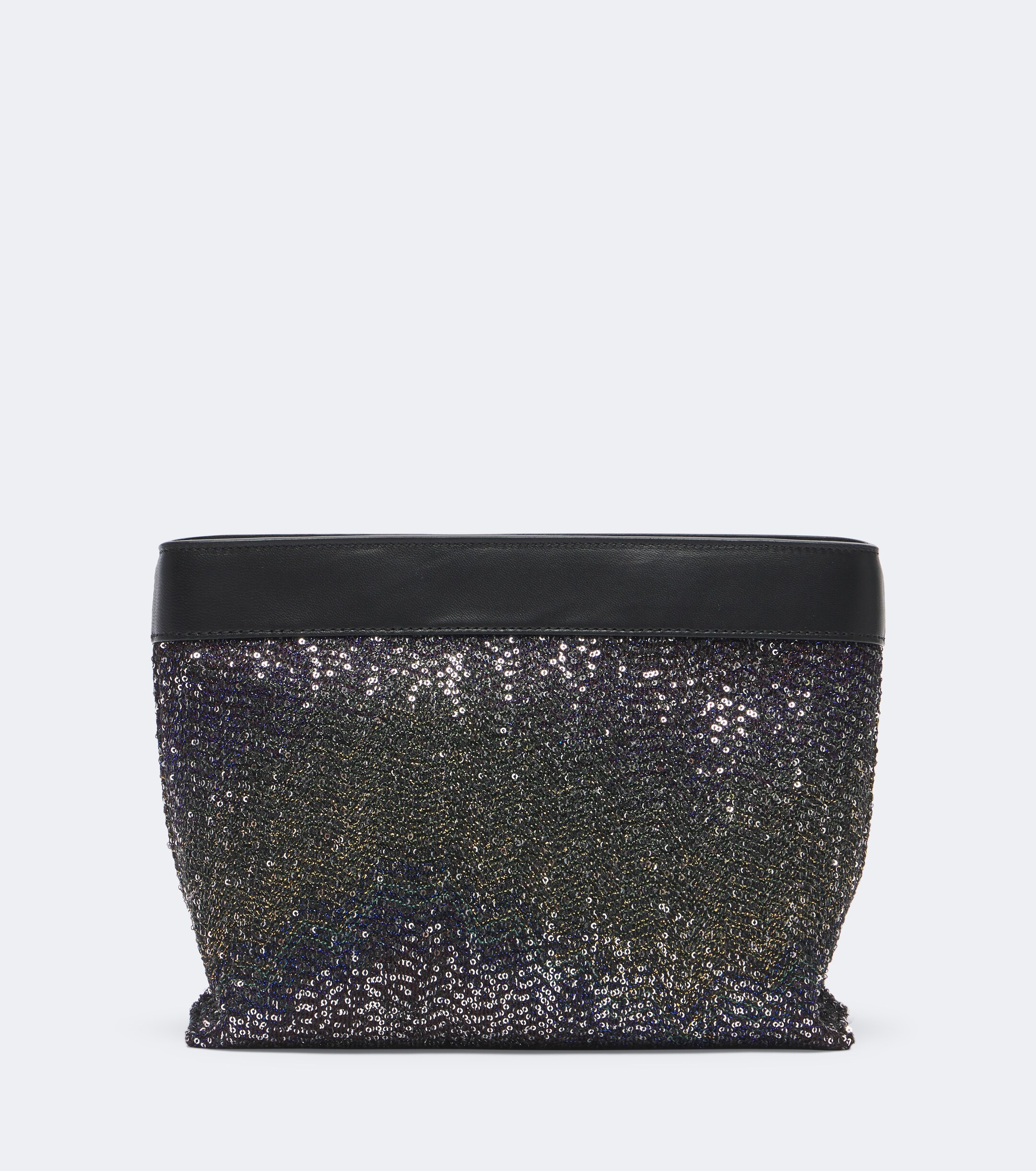 Missoni Sequined leather-trimmed clutch