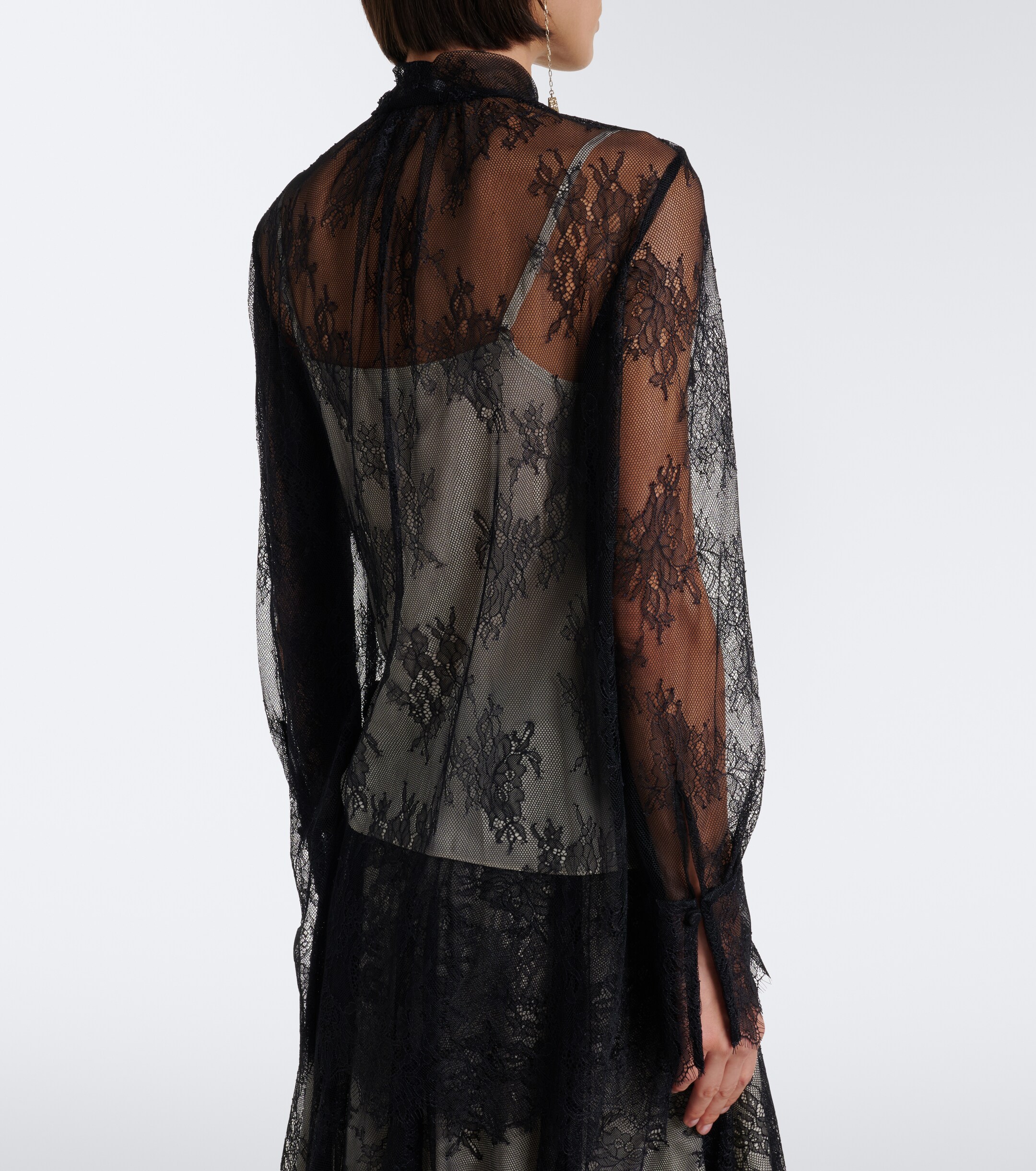 Erdem Erdem Bow-detail floral lace blouse