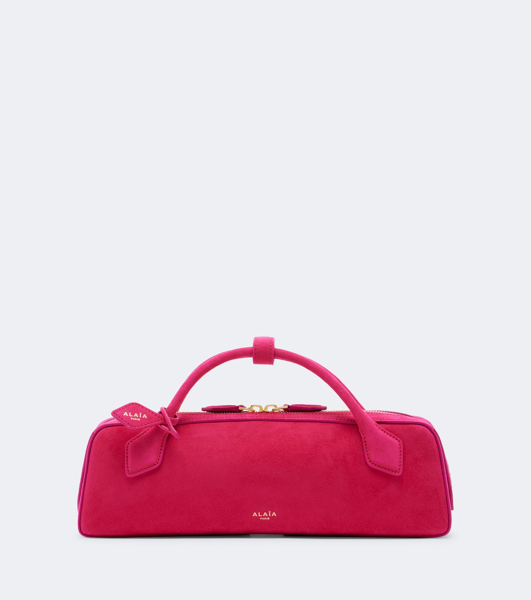 Alaïa Le Teckel Small suede clutch