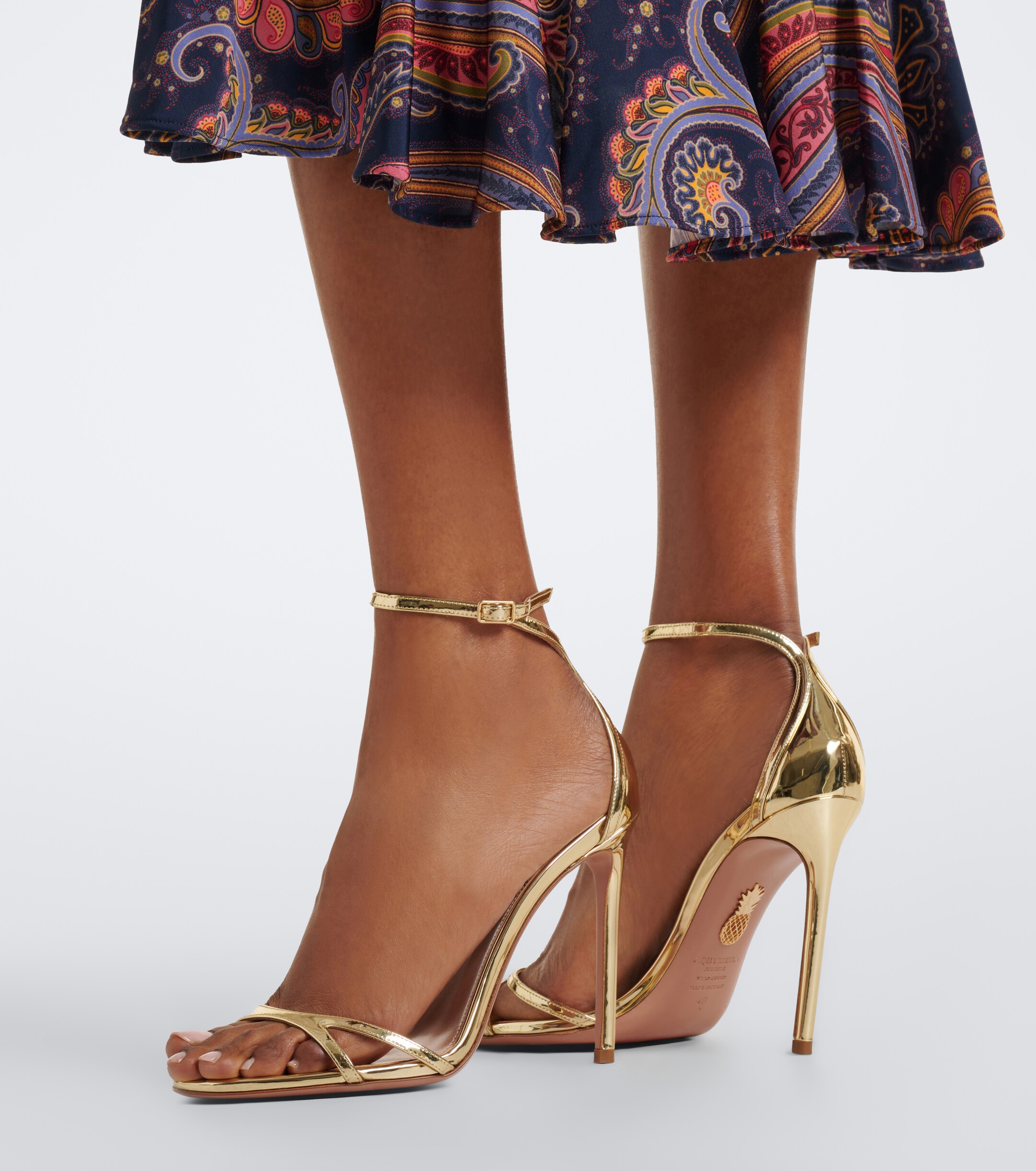 AQUAZZURA Aquazzura Metallic leather sandals