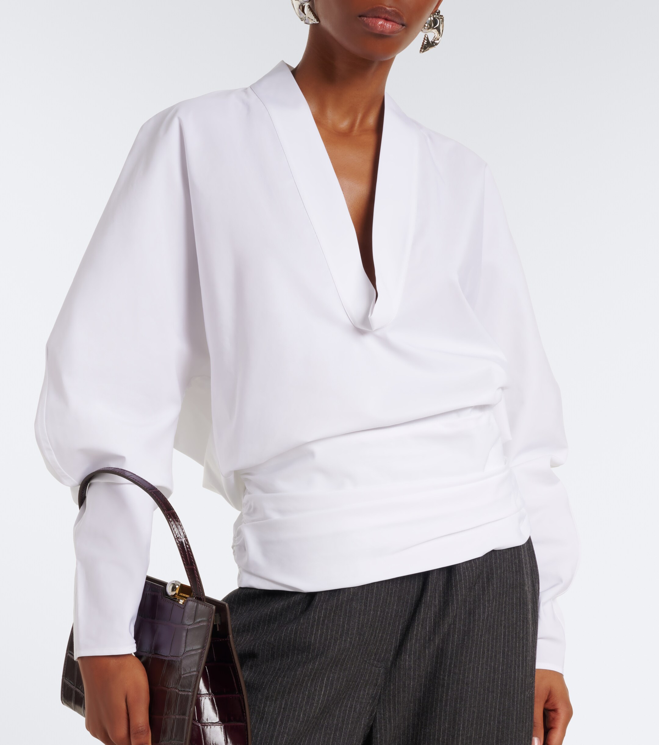 Jacquemus Jacquemus Colombe cotton poplin blouse