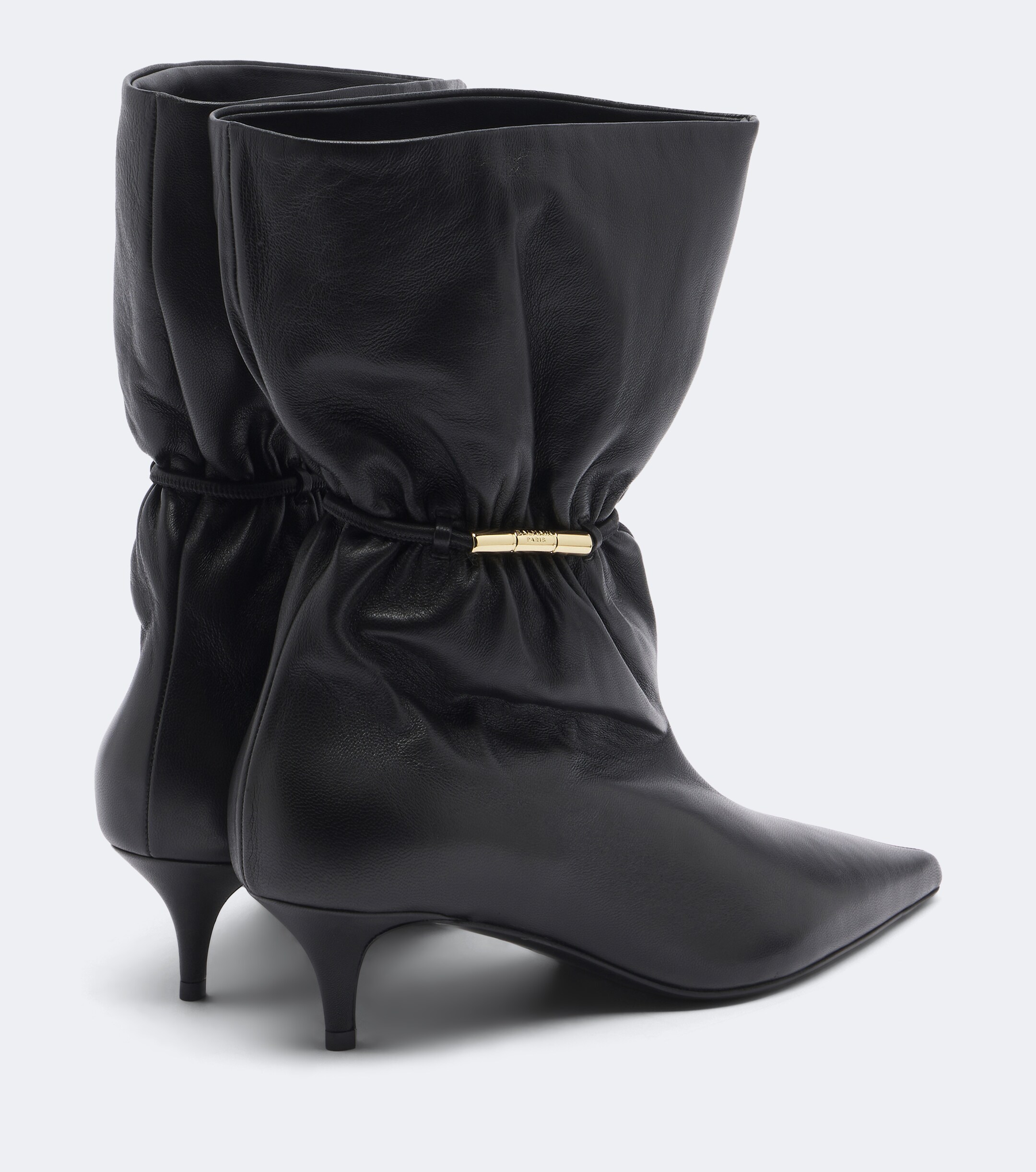 Balmain Balmain Gathered leather ankle boots