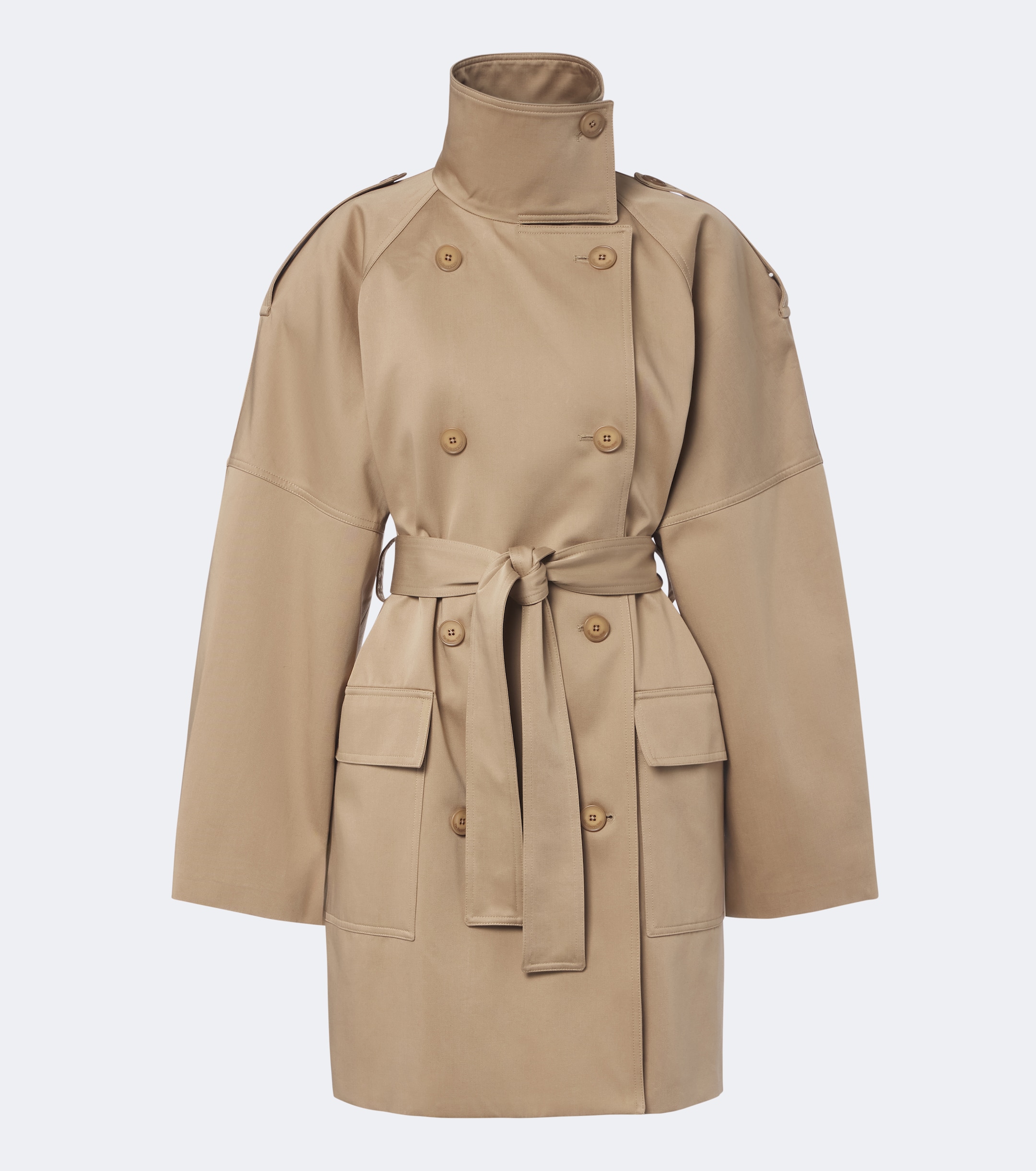 The Frankie Shop The Frankie Shop Tess cotton gaberdine trench coat