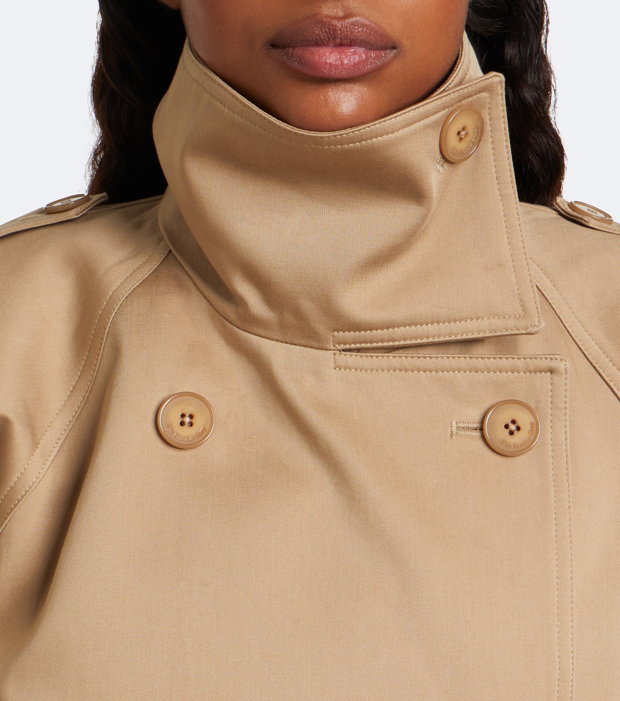 The Frankie Shop The Frankie Shop Tess cotton gaberdine trench coat