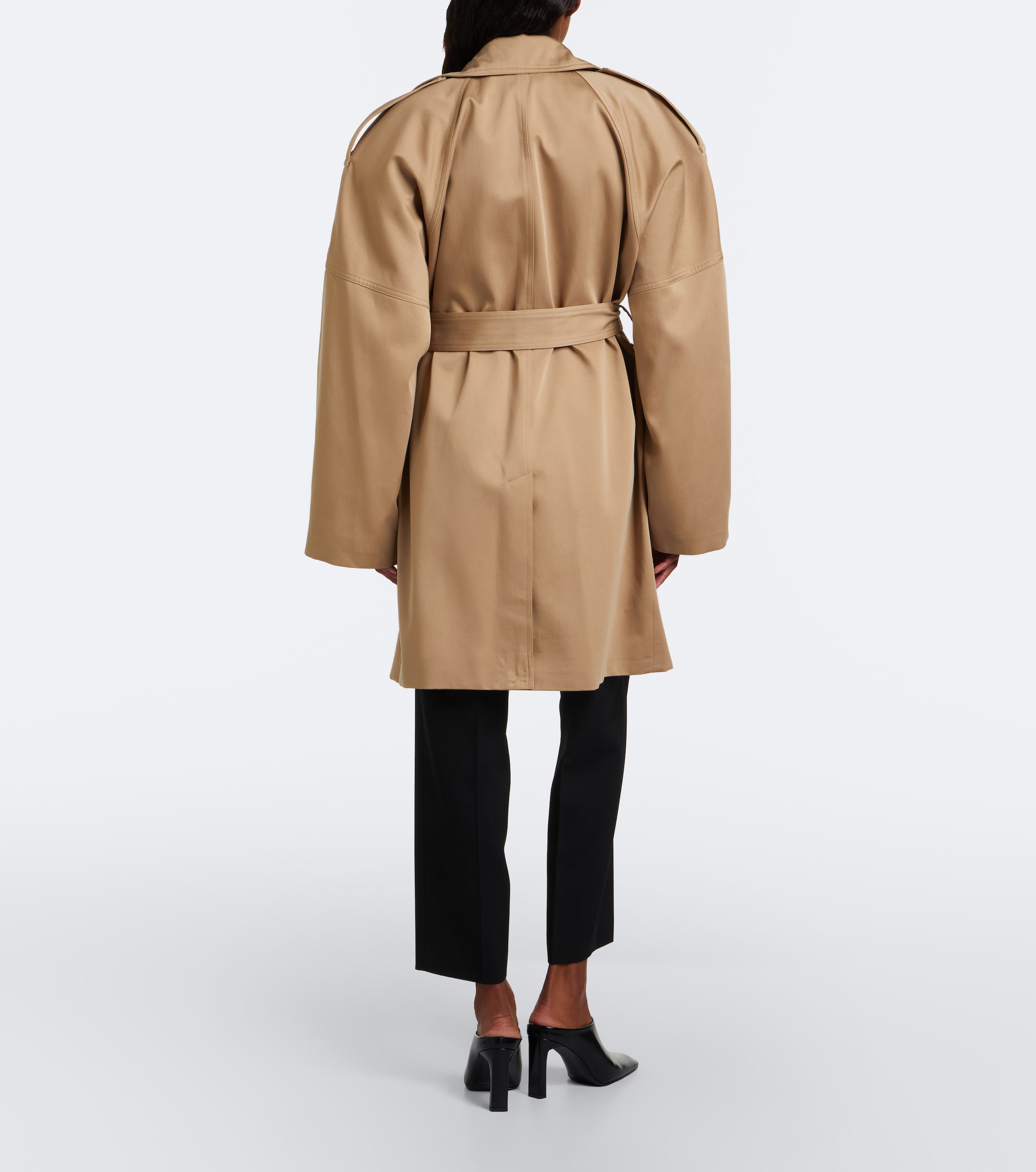 The Frankie Shop The Frankie Shop Tess cotton gaberdine trench coat