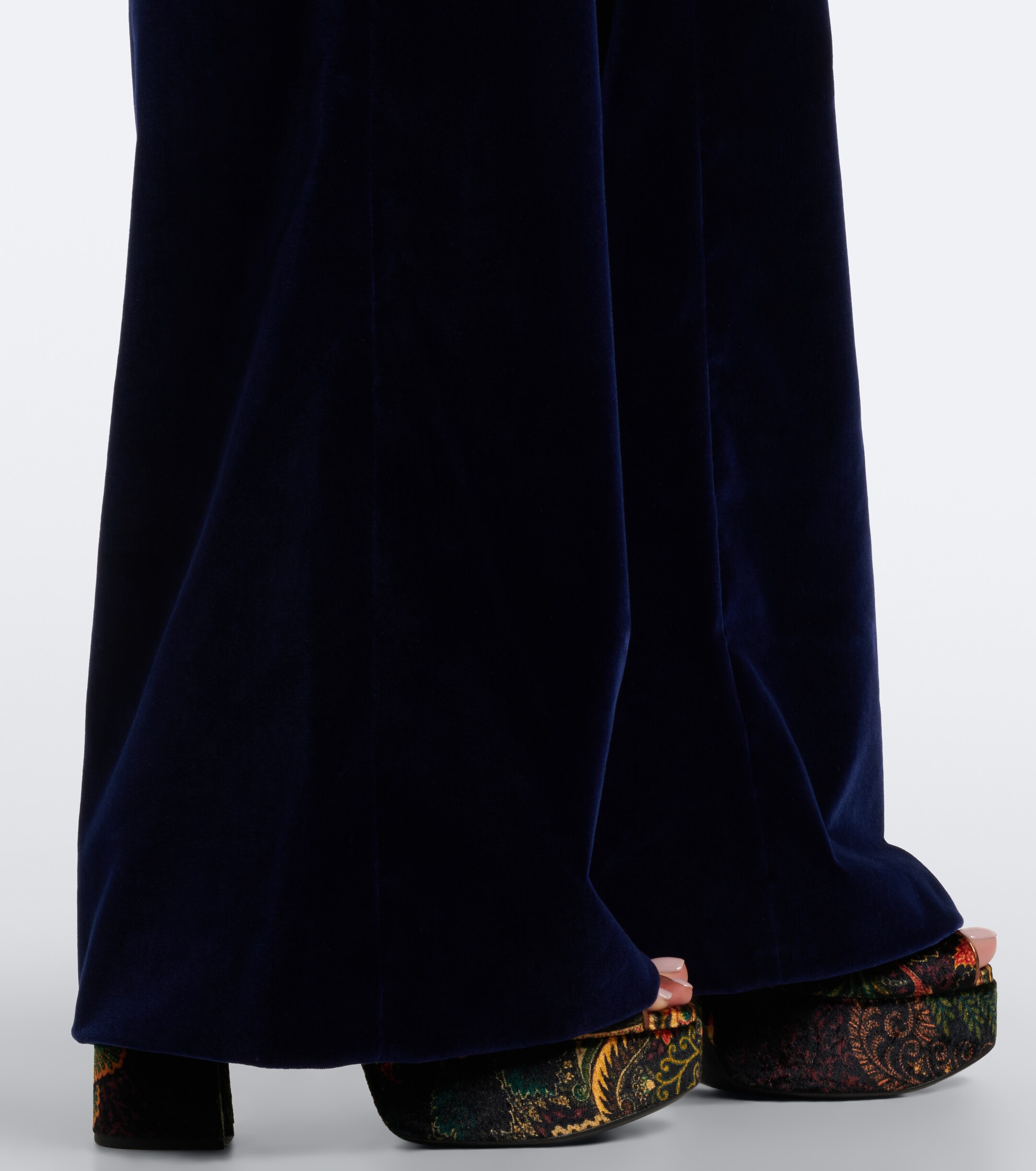 Etro Etro Cotton velvet flared pants