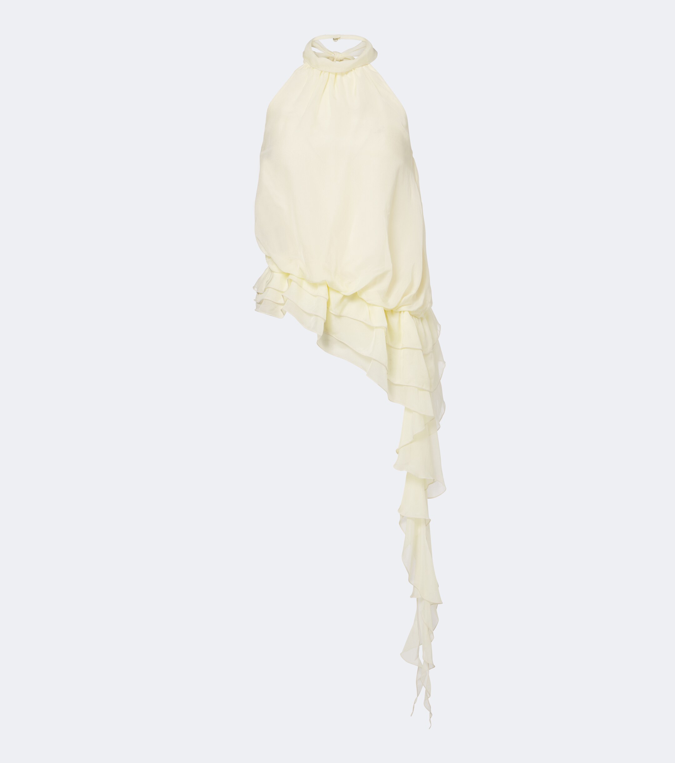 Jacques Wei Jacques Wei Ruffled chiffon halterneck top