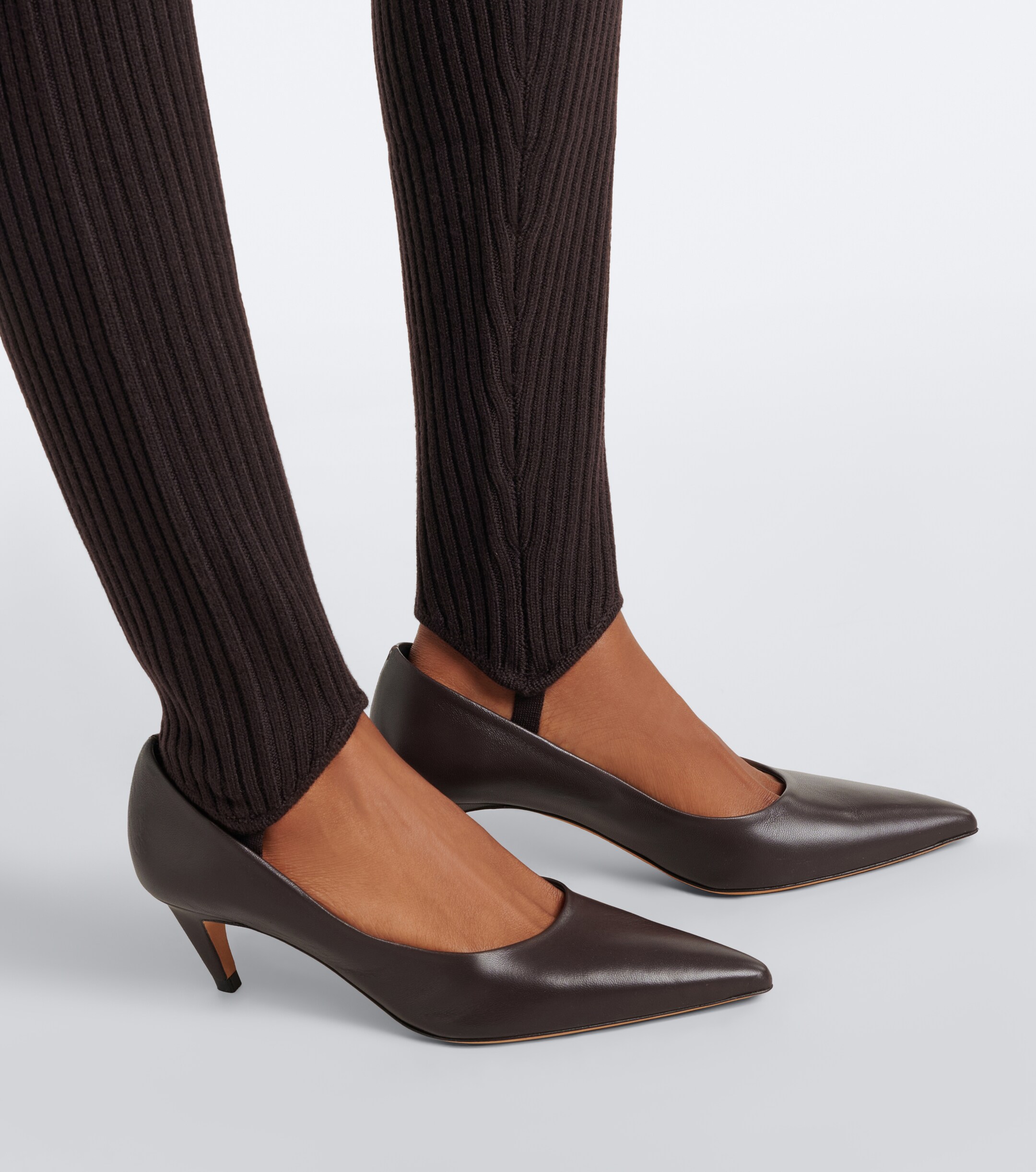 The Frankie Shop The Frankie Shop Piuma ribbed-knit wool stirrup leggings