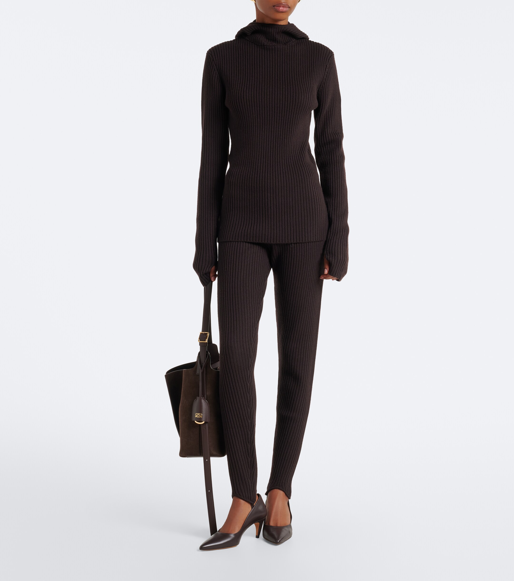 The Frankie Shop The Frankie Shop Piuma ribbed-knit wool stirrup leggings