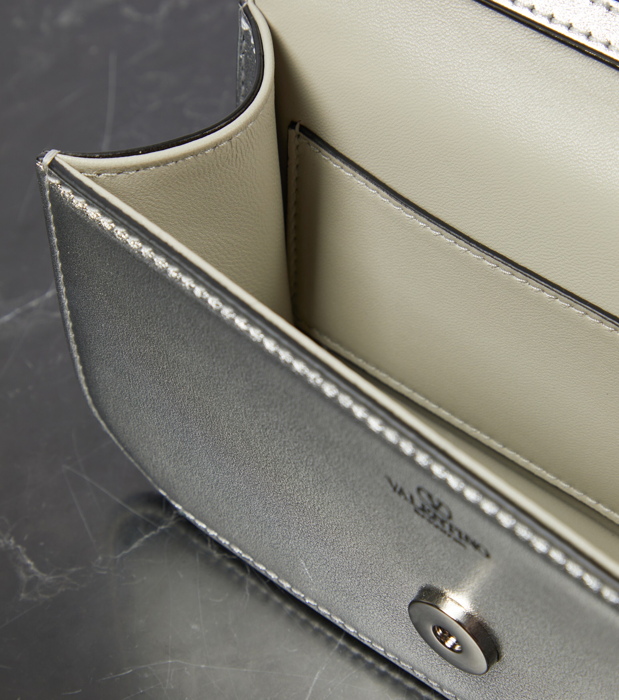 Valentino Garavani Locò Small metallic leather shoulder bag thumbnail