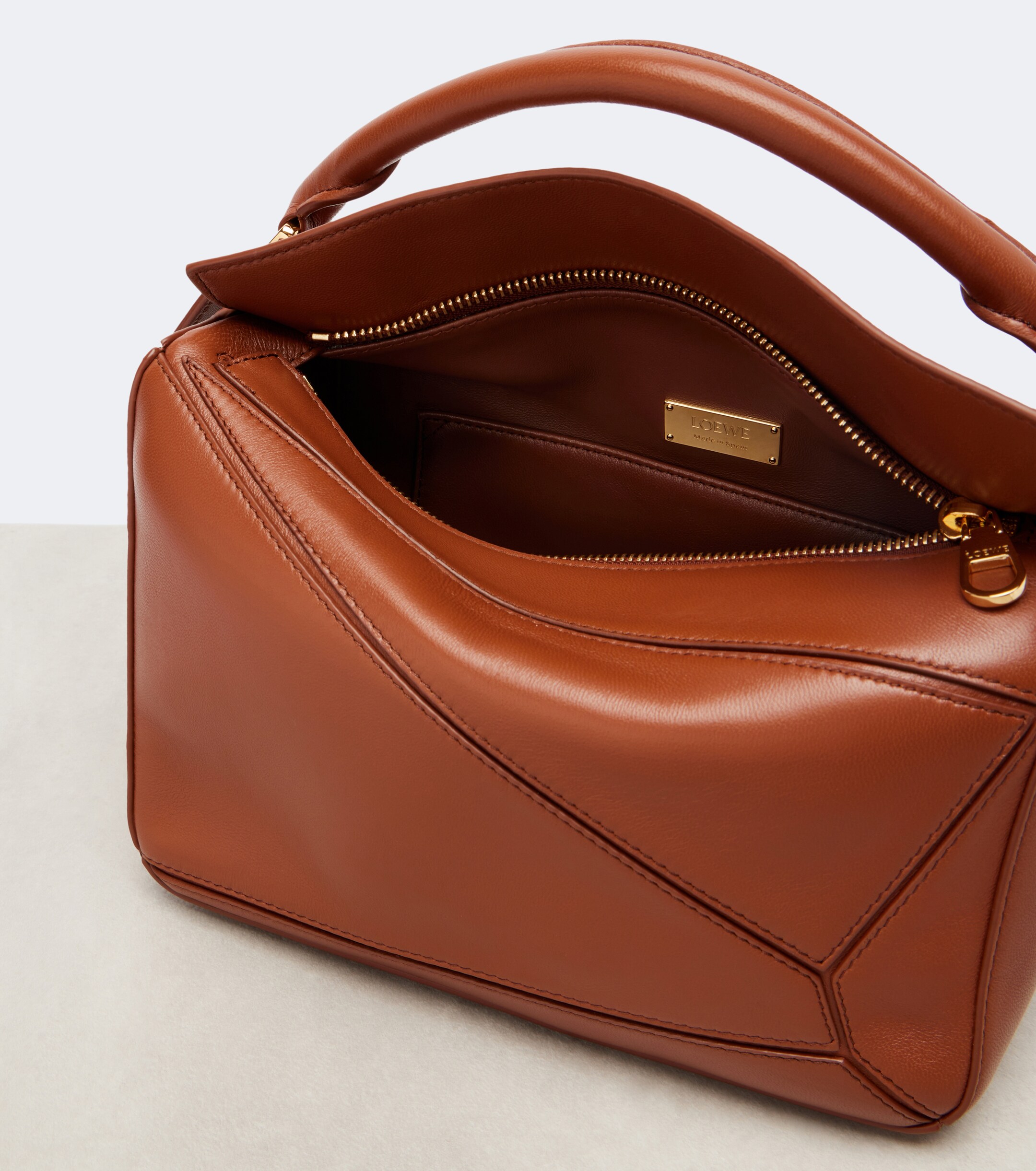 Loewe Featherlight Puzzle Small leather top-handle bag