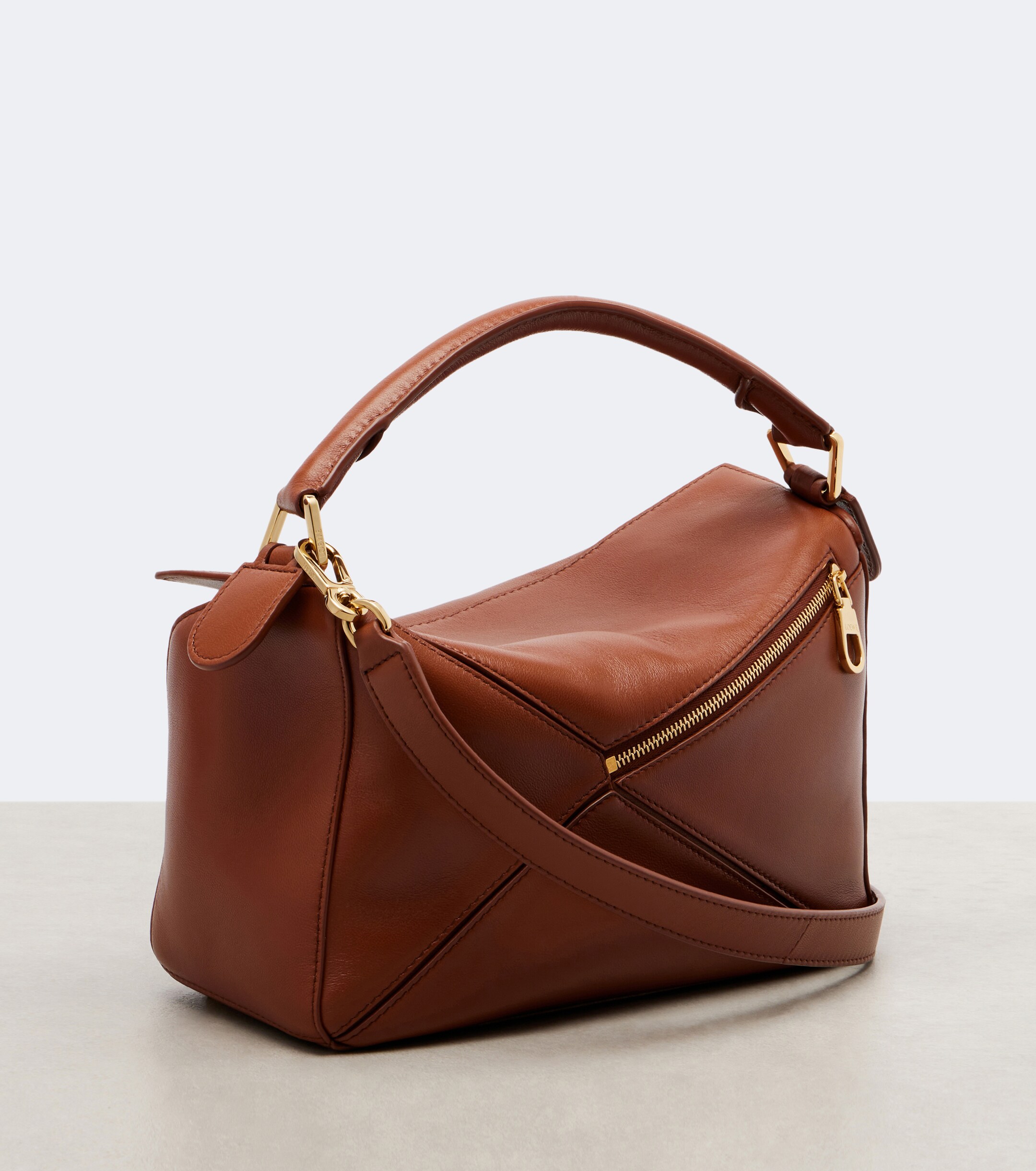 Loewe Featherlight Puzzle Small leather top-handle bag