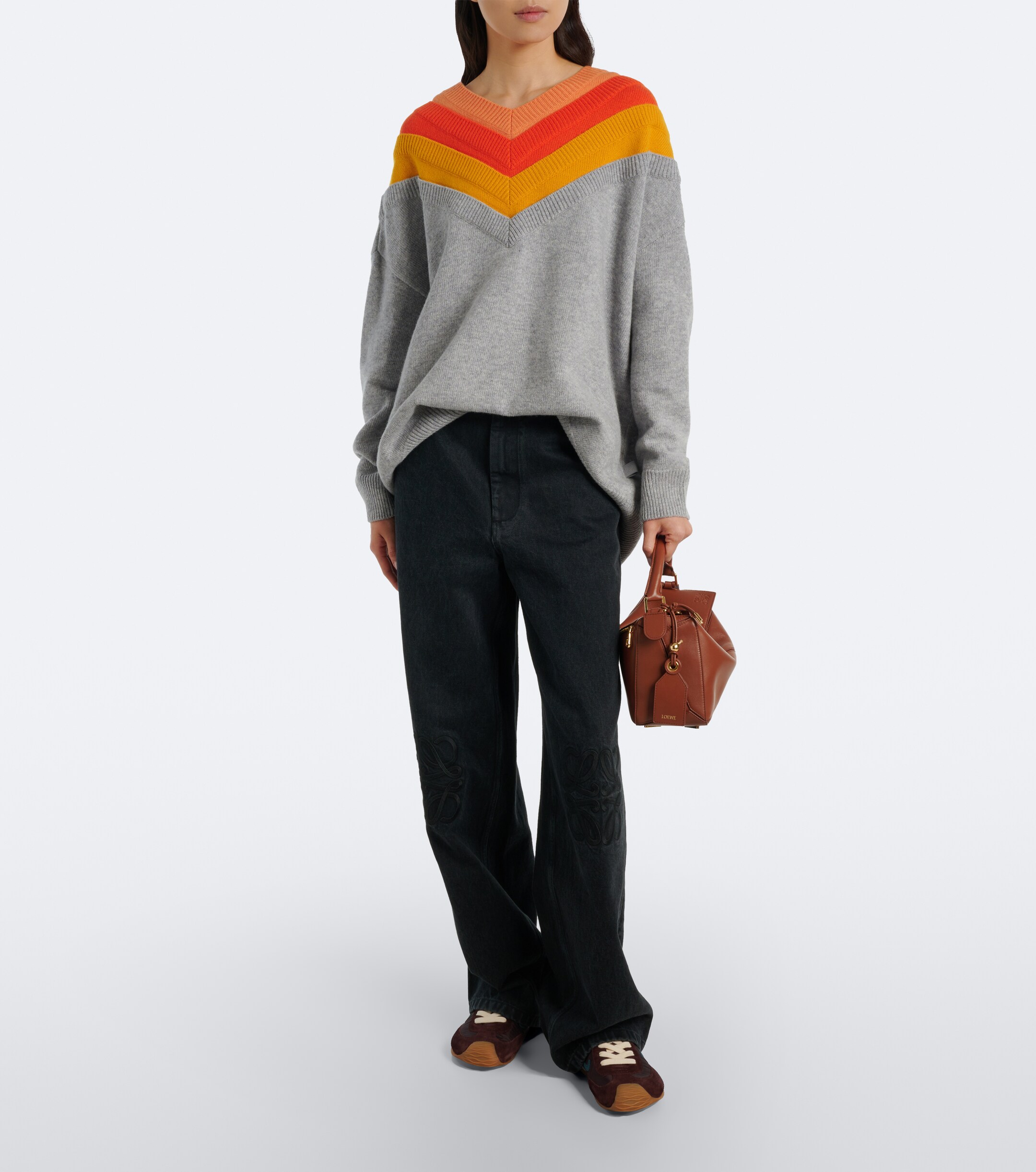 Loewe Featherlight Puzzle Small leather top-handle bag