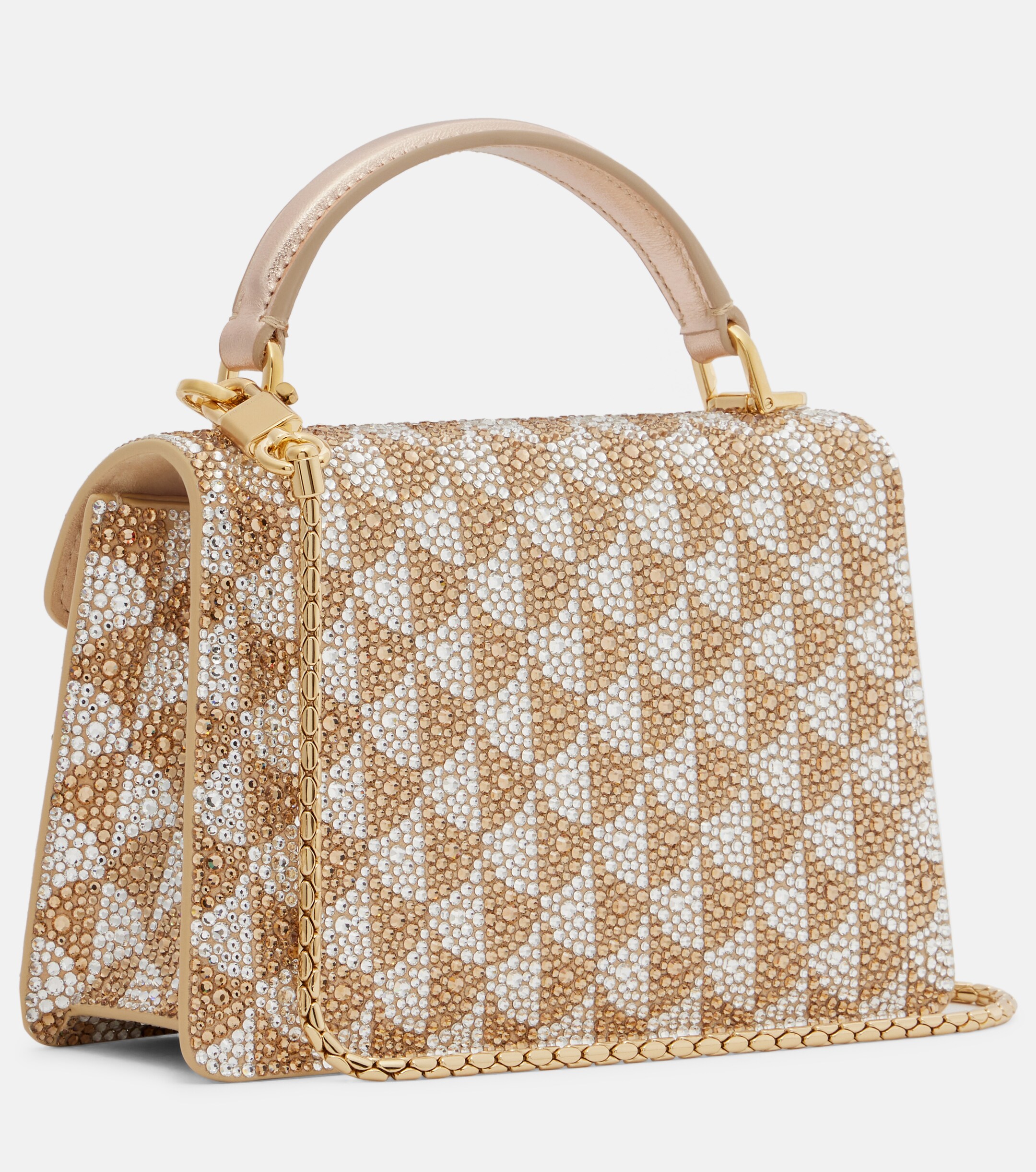 Bvlgari Serpenti Forever Mini embellished suede top-handle bag thumbnail