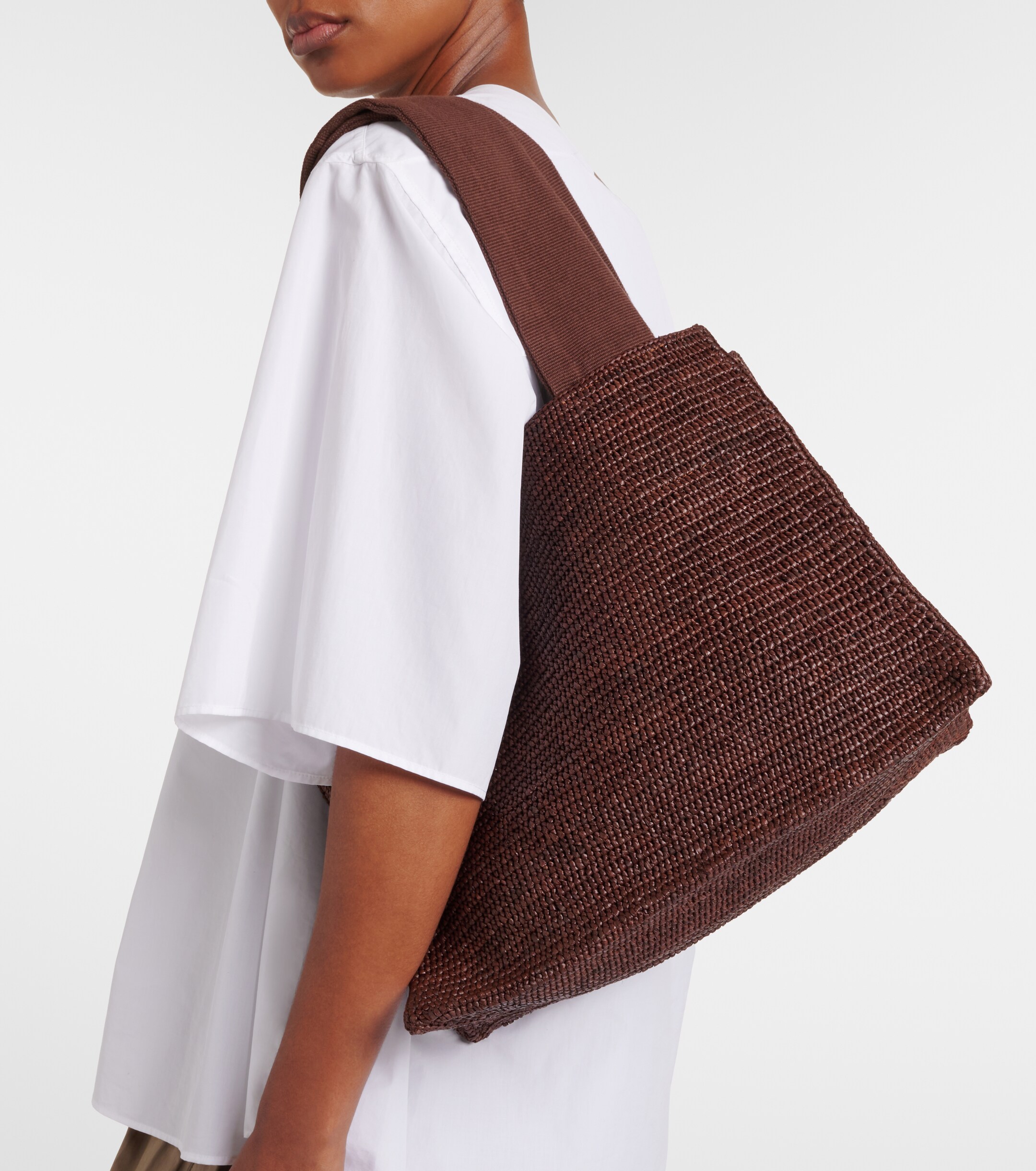 The Row Loretta raffia tote bag