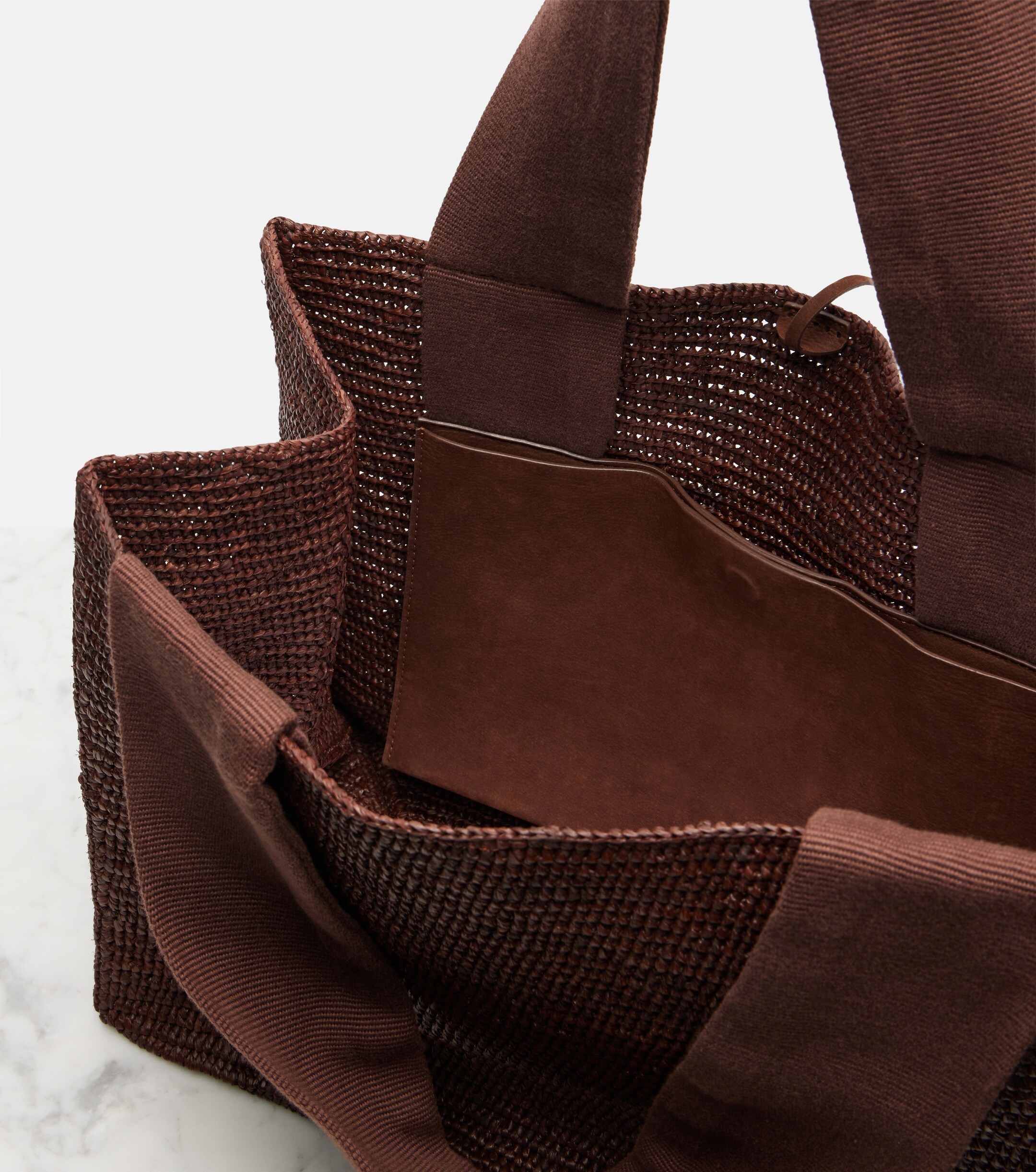 The Row Loretta raffia tote bag