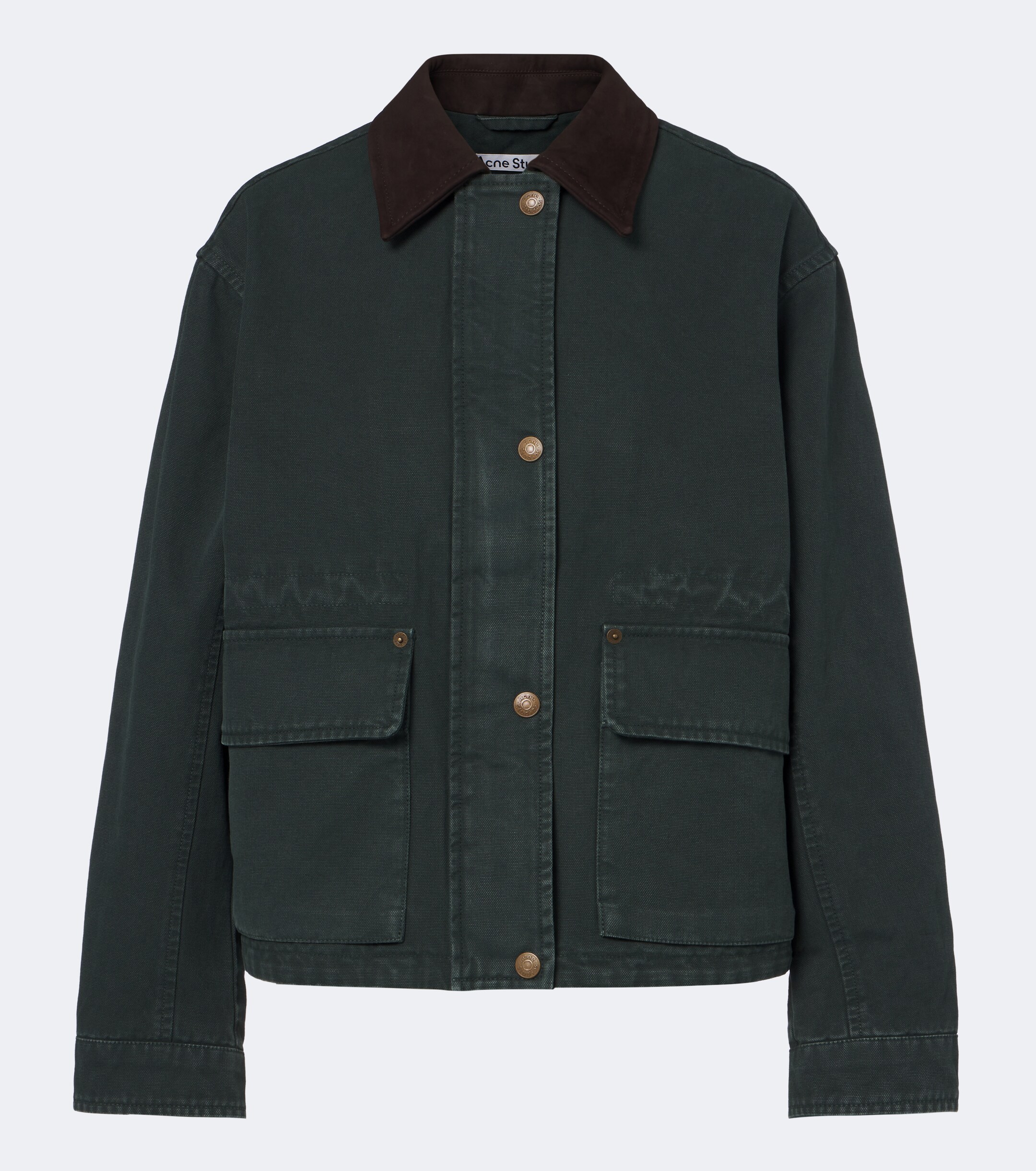 Acne Studios Acne Studios Suede-trimmed cotton canvas jacket