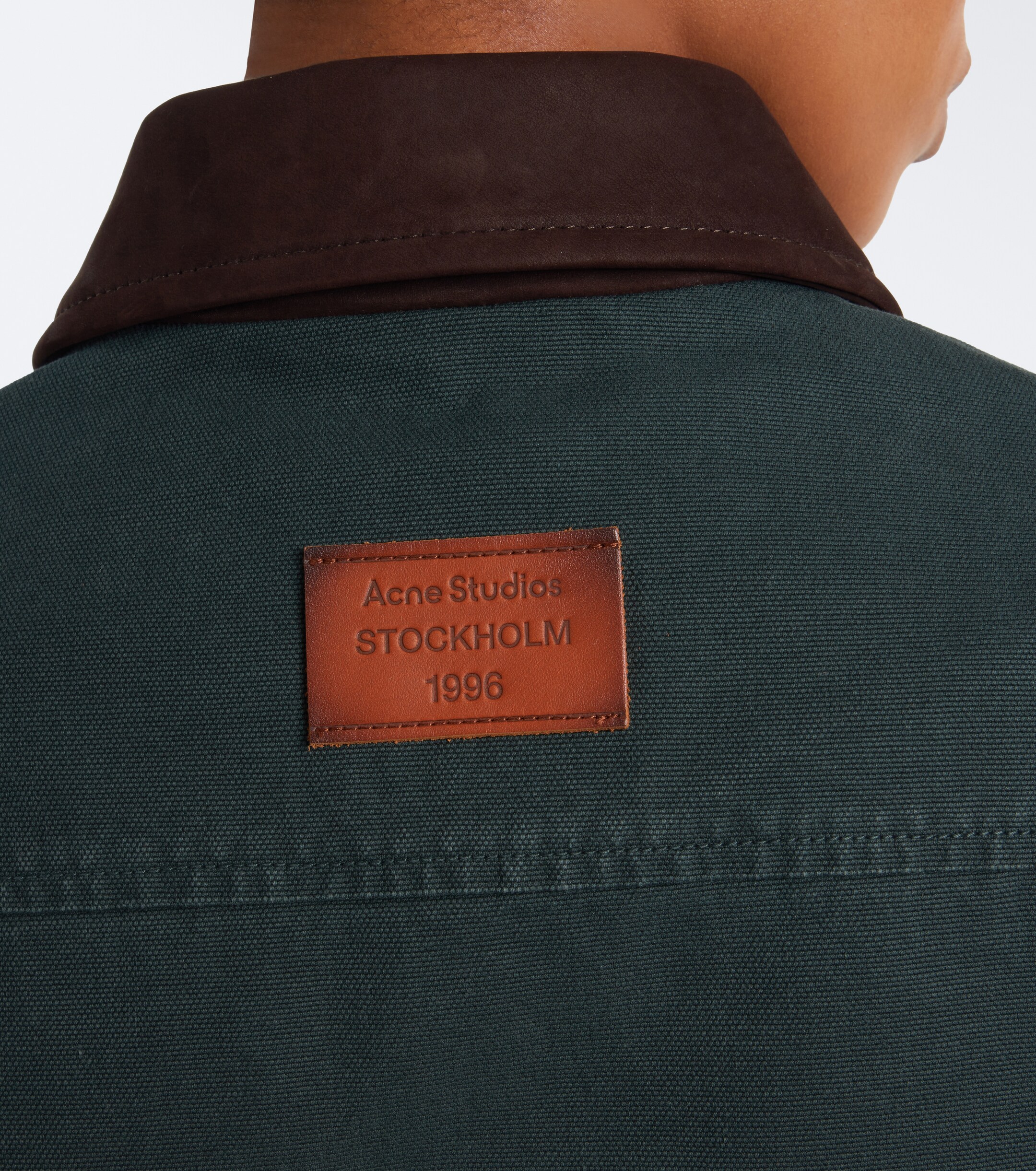 Acne Studios Acne Studios Suede-trimmed cotton canvas jacket