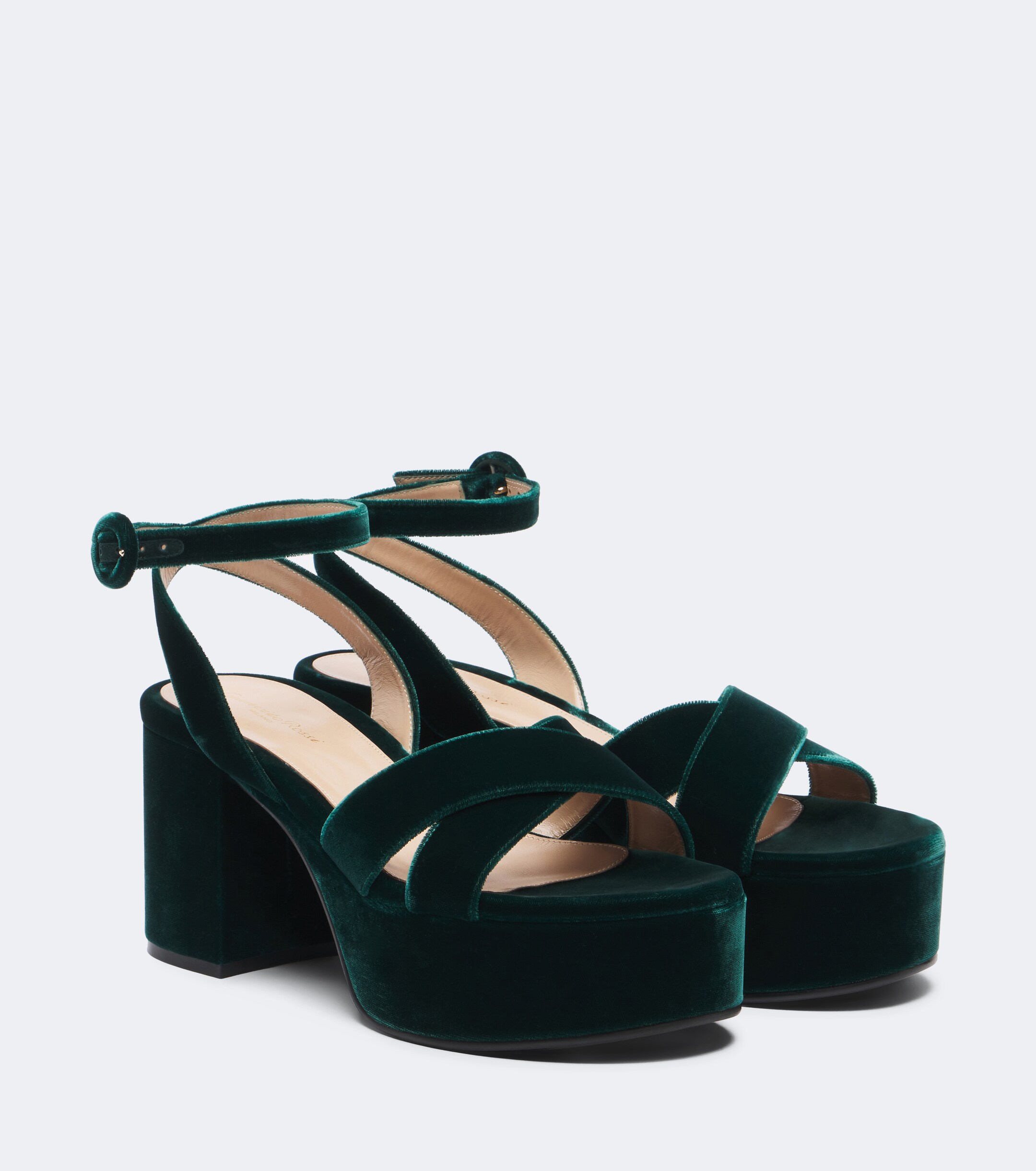 GIANVITO ROSSI Gianvito Rossi Velvet platform sandals