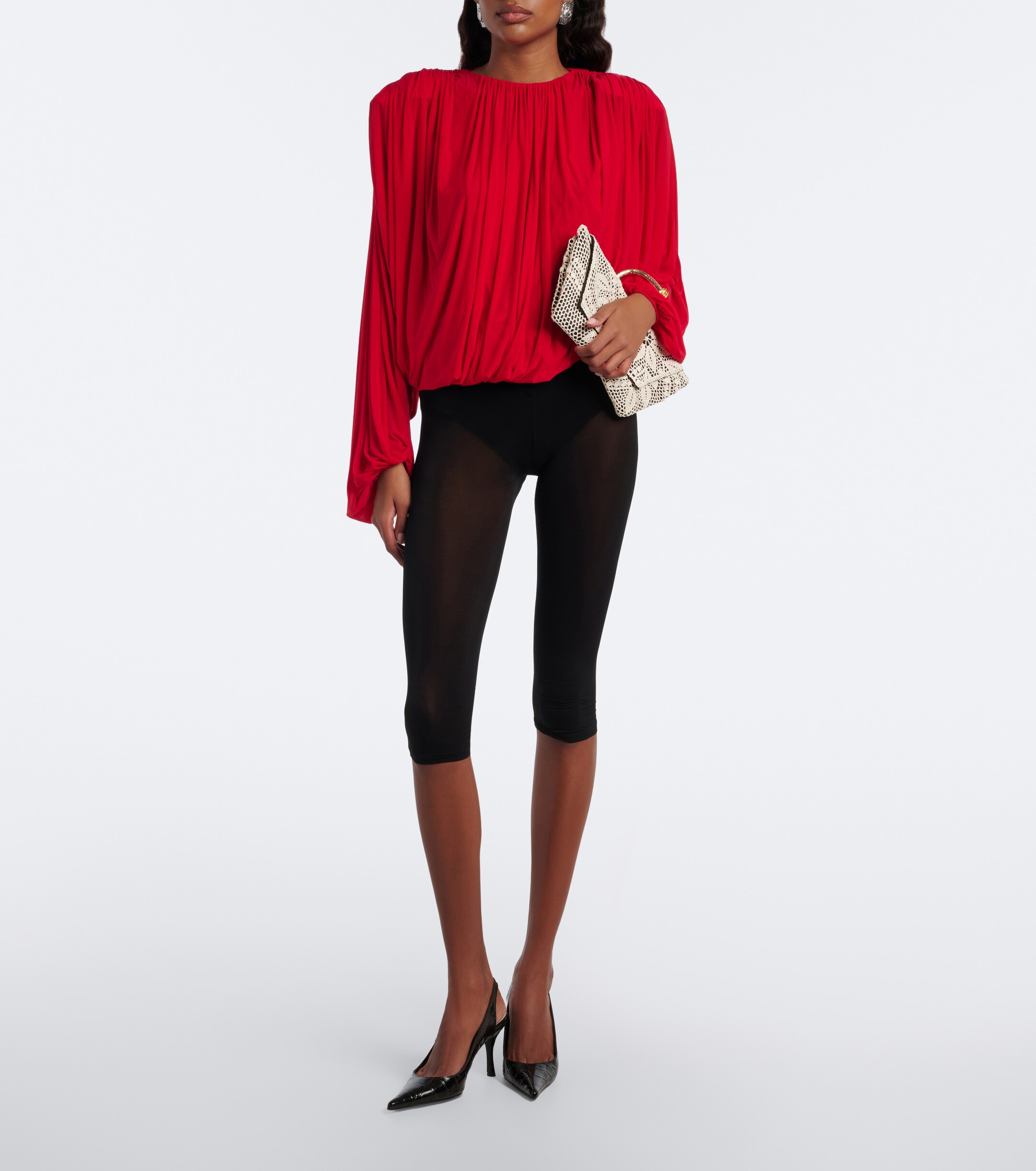 Magda Butrym Magda Butrym Bracelet crochet and satin clutch
