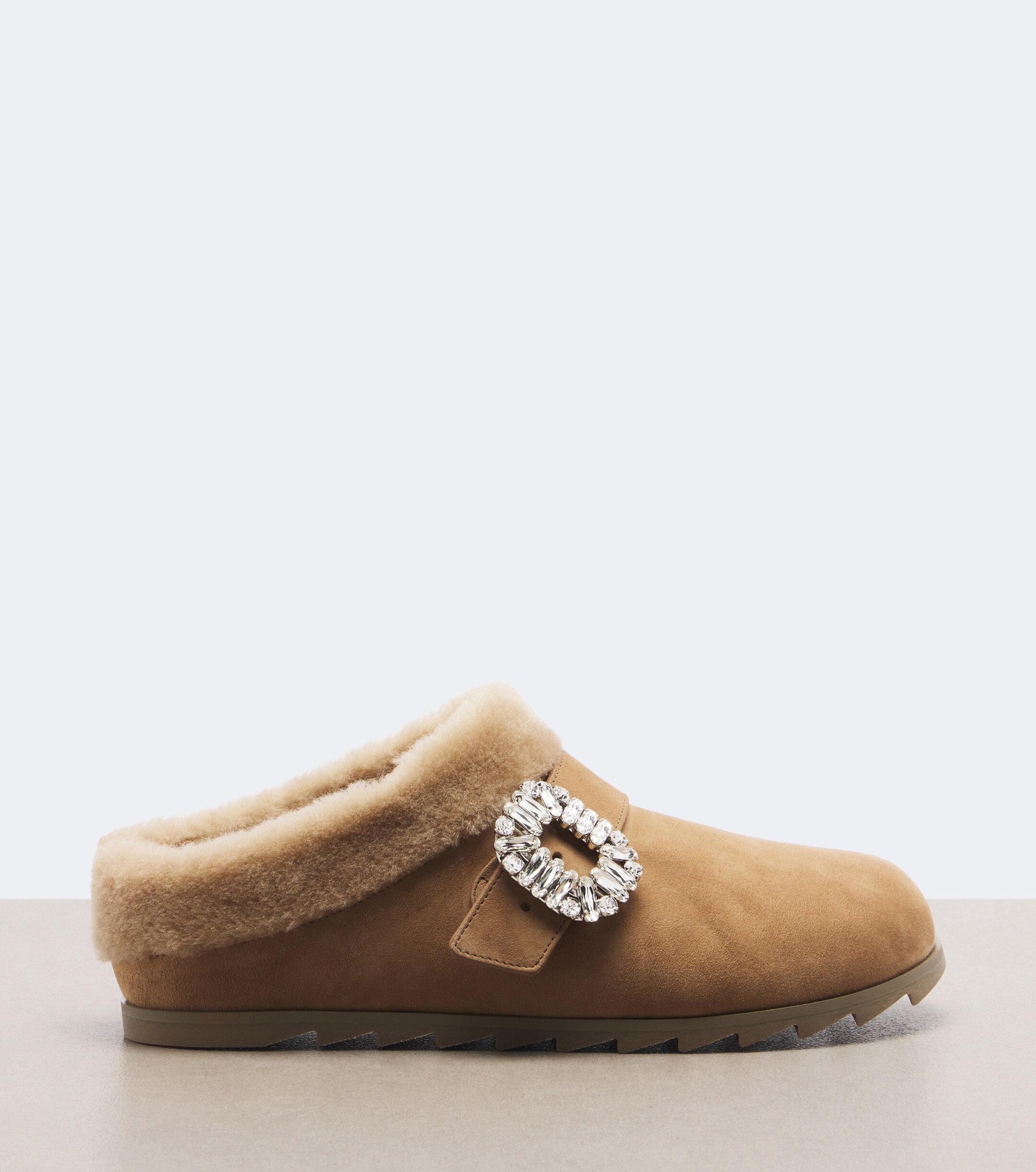 ROGER VIVIER Roger Vivier Slidy Viv' shearling-lined suede mules