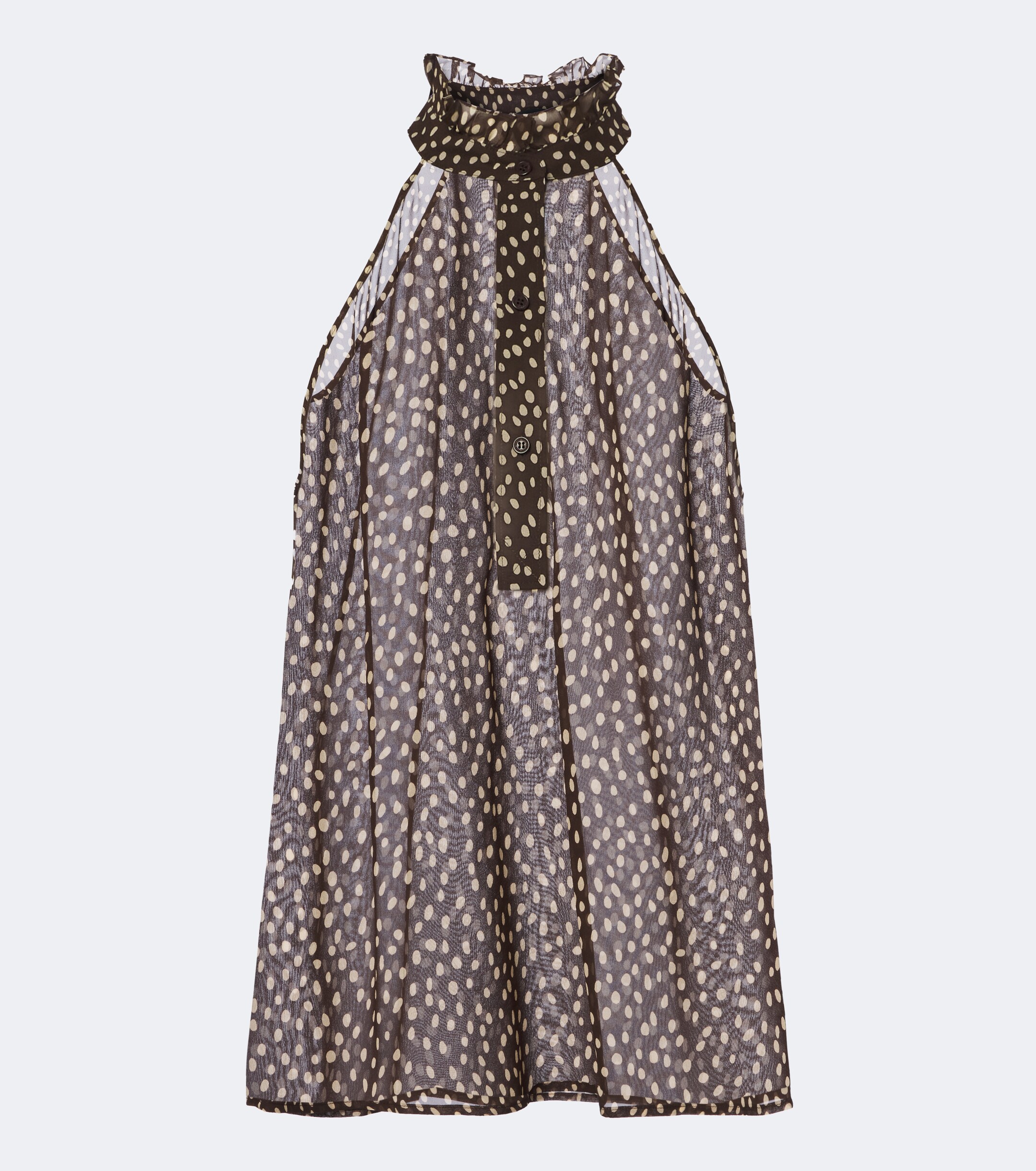 Nili Lotan Nili Lotan Daniella polka-dot halterneck silk top