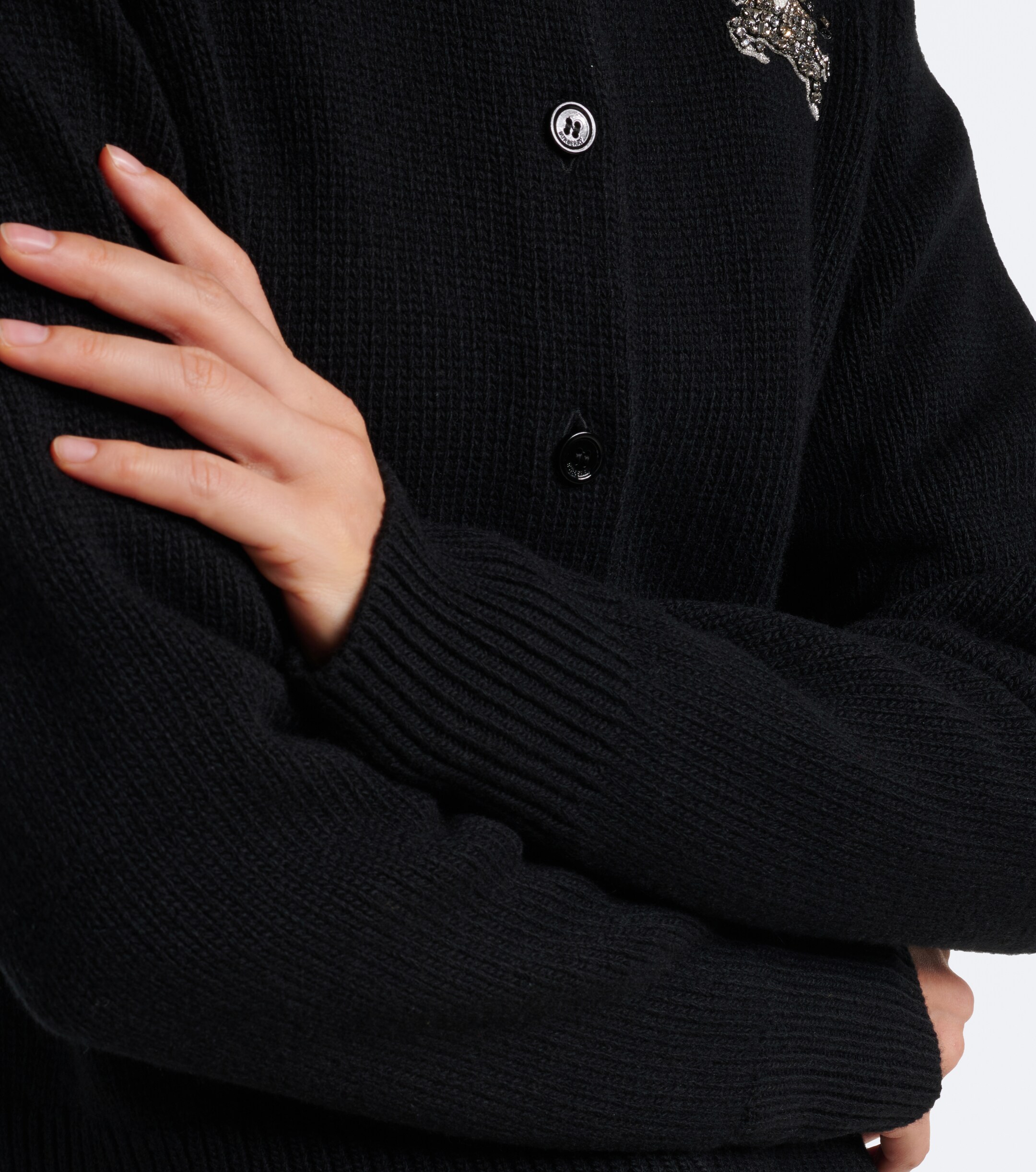 Burberry Burberry EKD embellished wool and cashmere cardigan