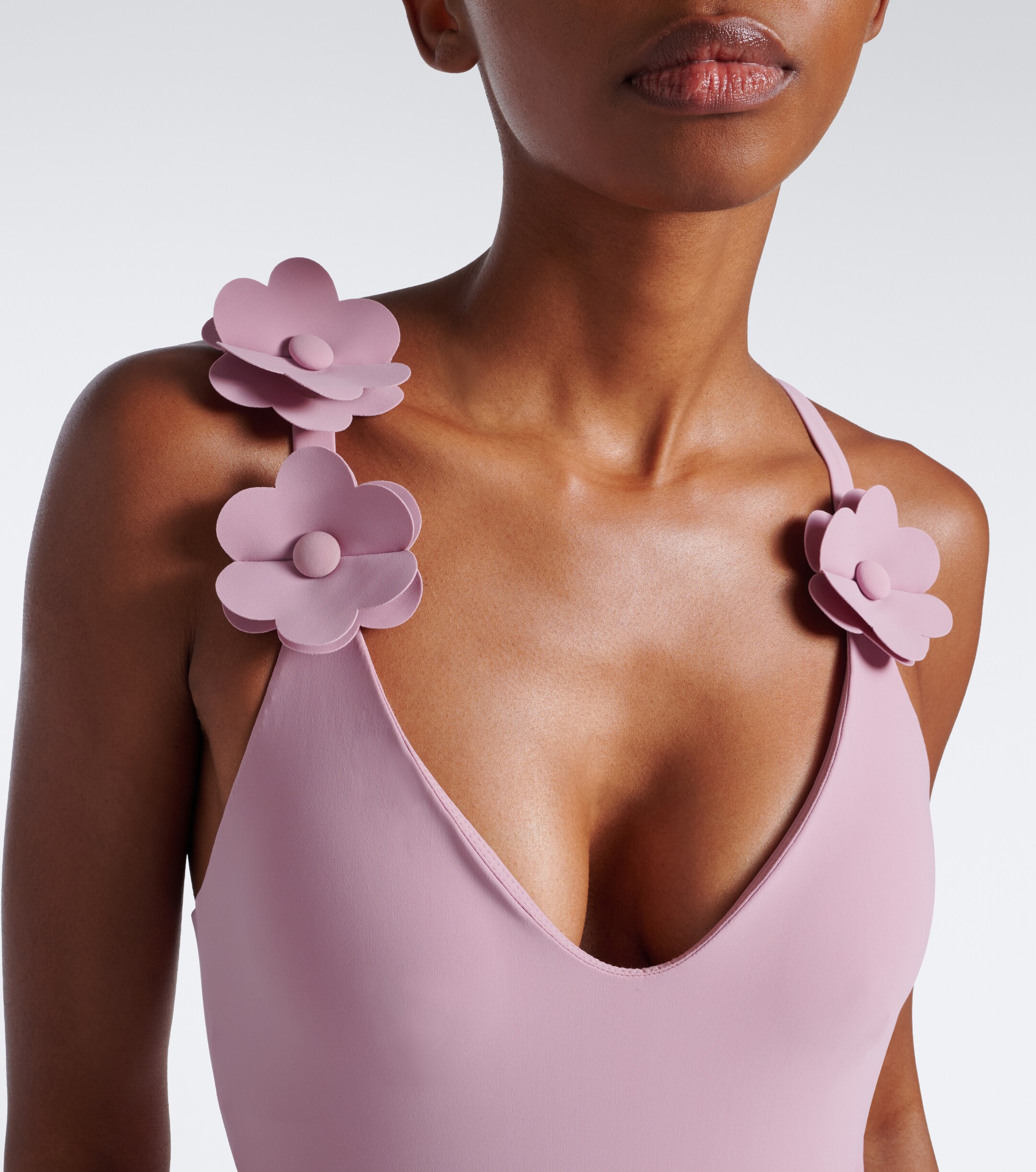 Karla Colletto Karla Colletto Juliet belted floral-appliqué swimsuit
