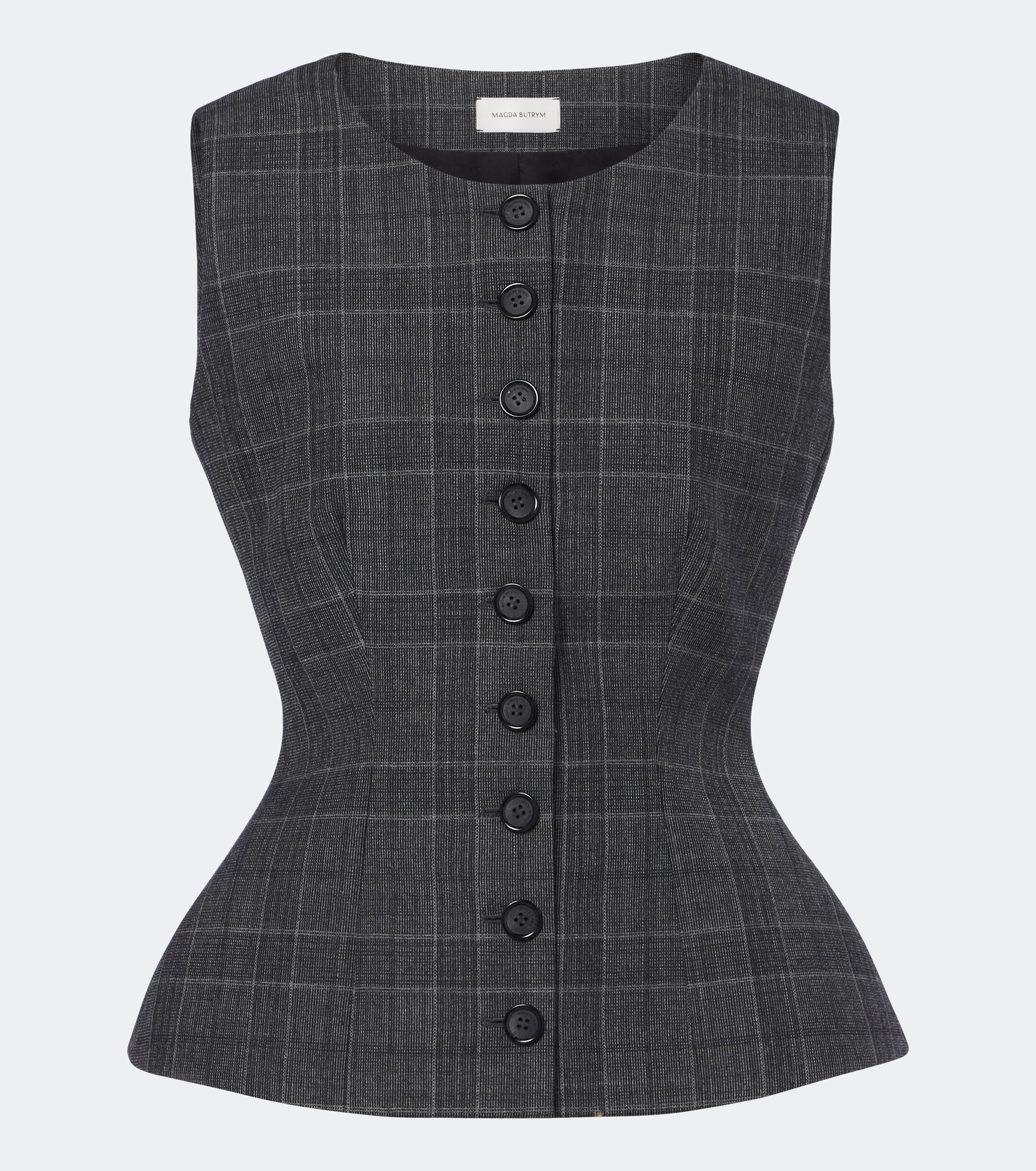 Magda Butrym Magda Butrym Checked virgin wool top