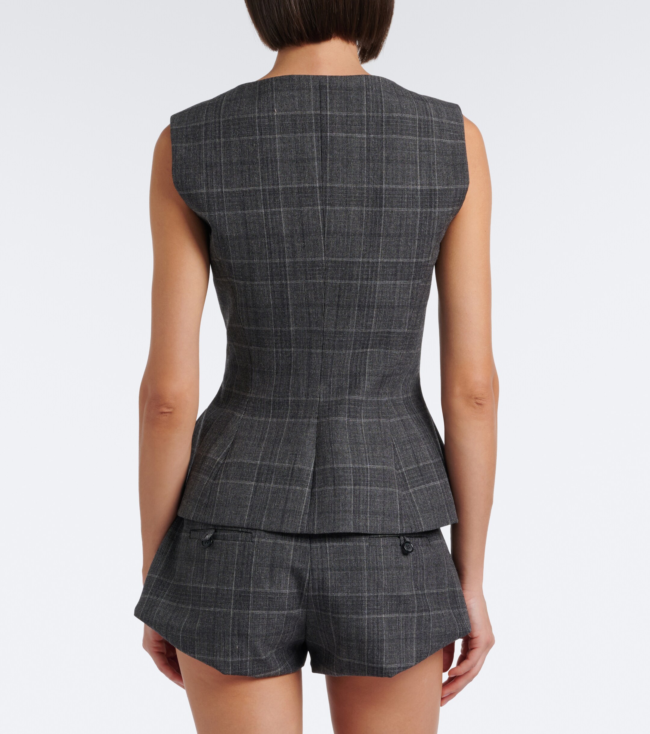 Magda Butrym Magda Butrym Checked virgin wool top
