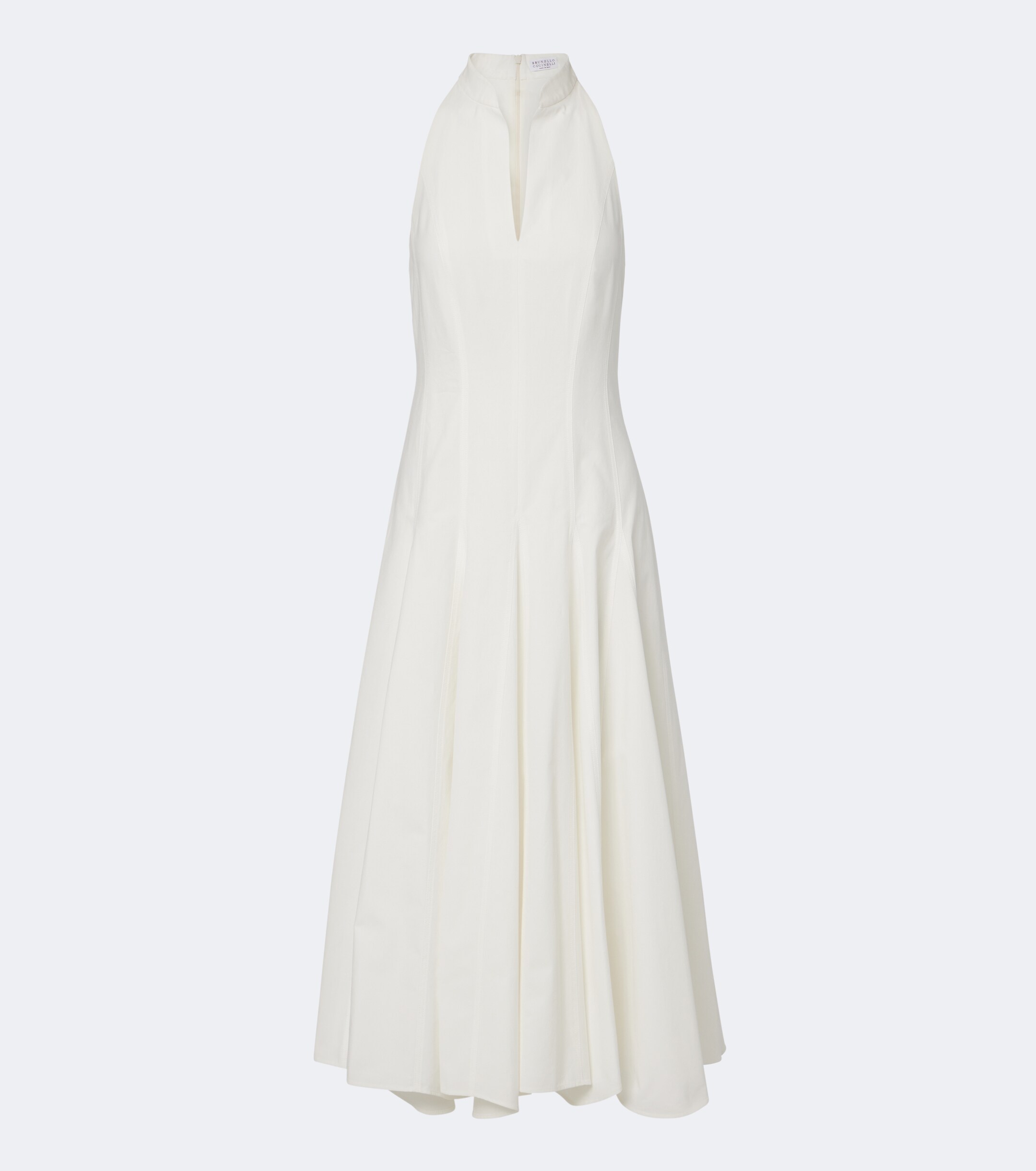 Brunello Cucinelli Brunello Cucinelli Pleated cotton poplin midi dress