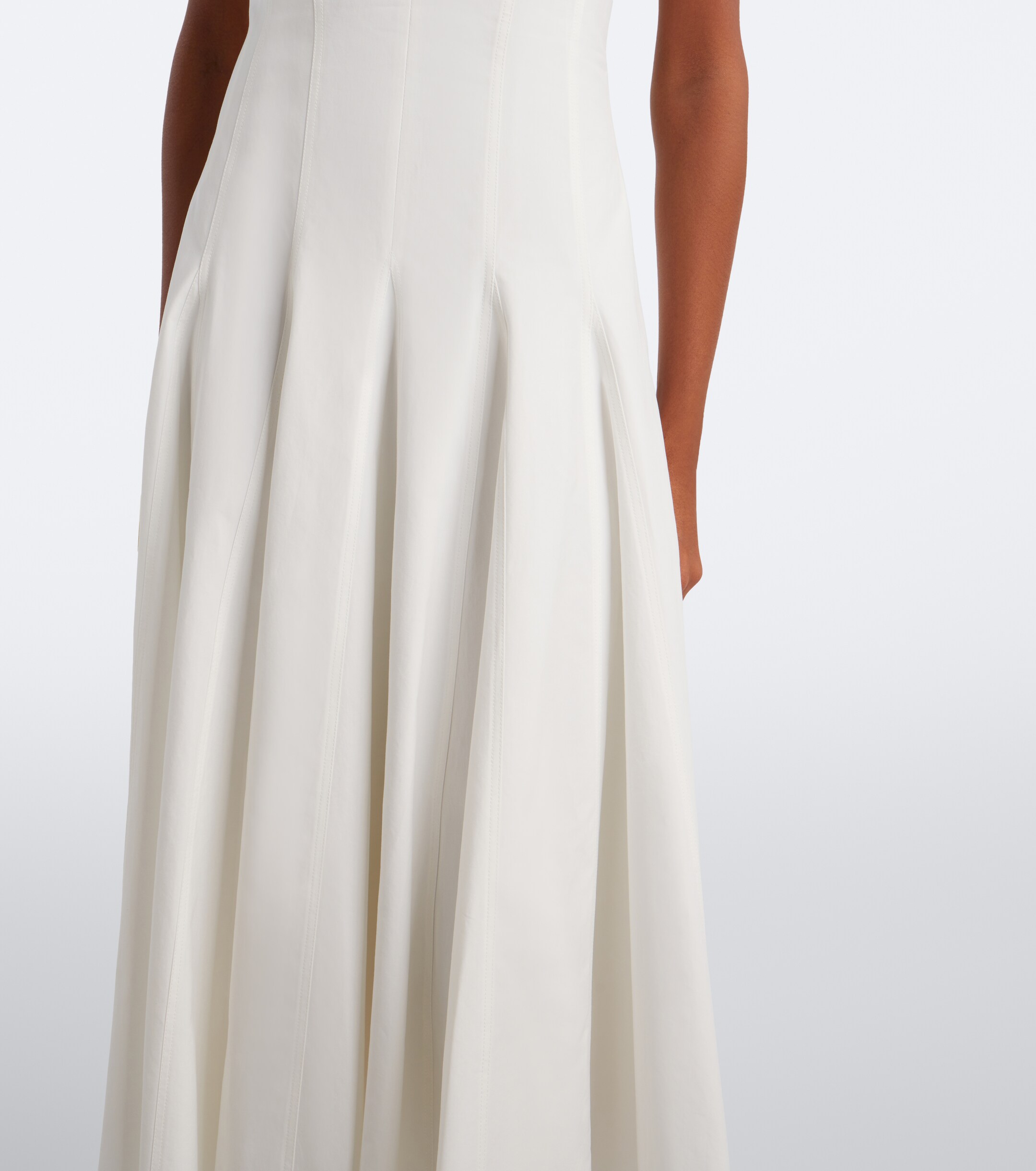 Brunello Cucinelli Brunello Cucinelli Pleated cotton poplin midi dress