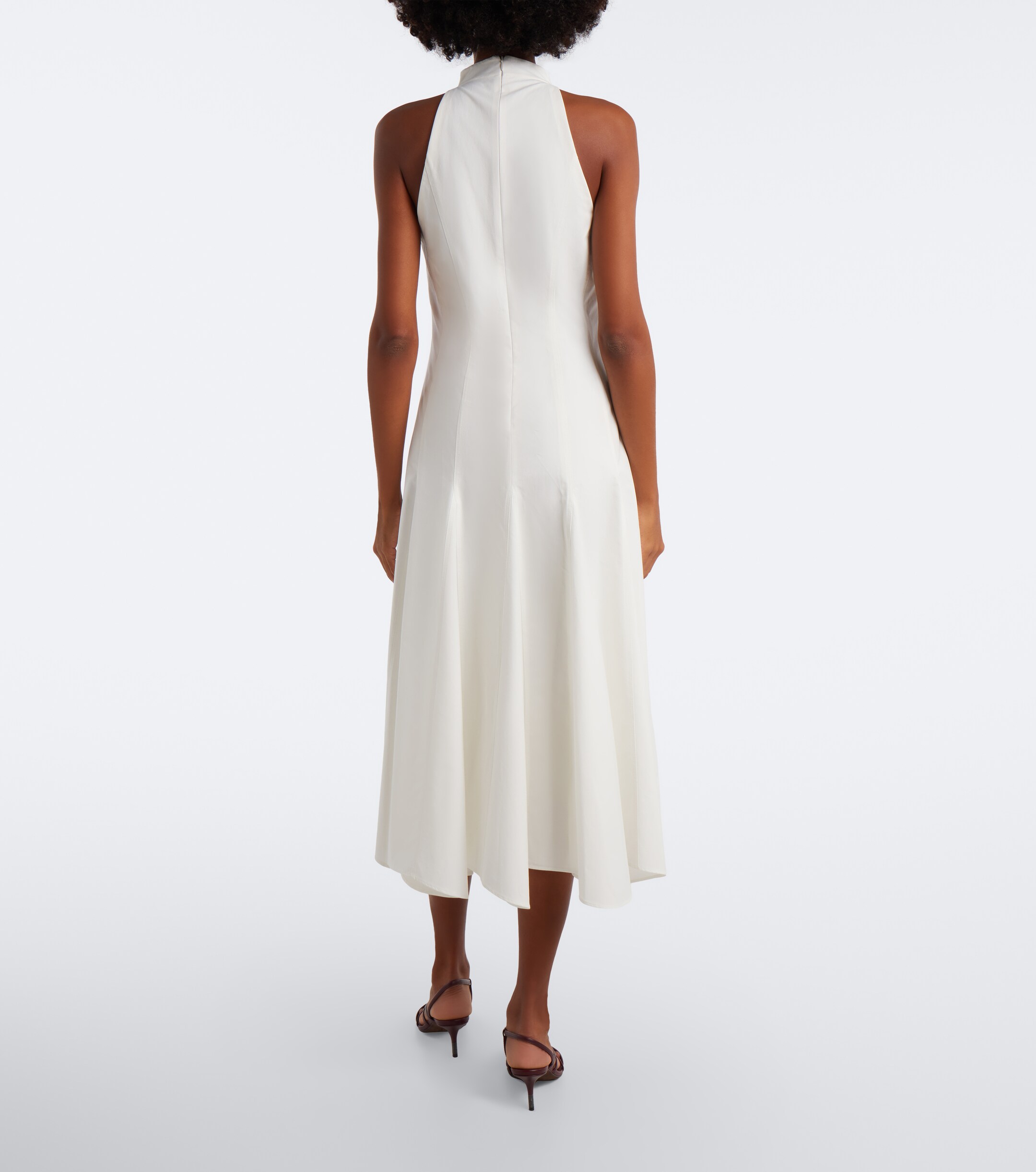 Brunello Cucinelli Brunello Cucinelli Pleated cotton poplin midi dress