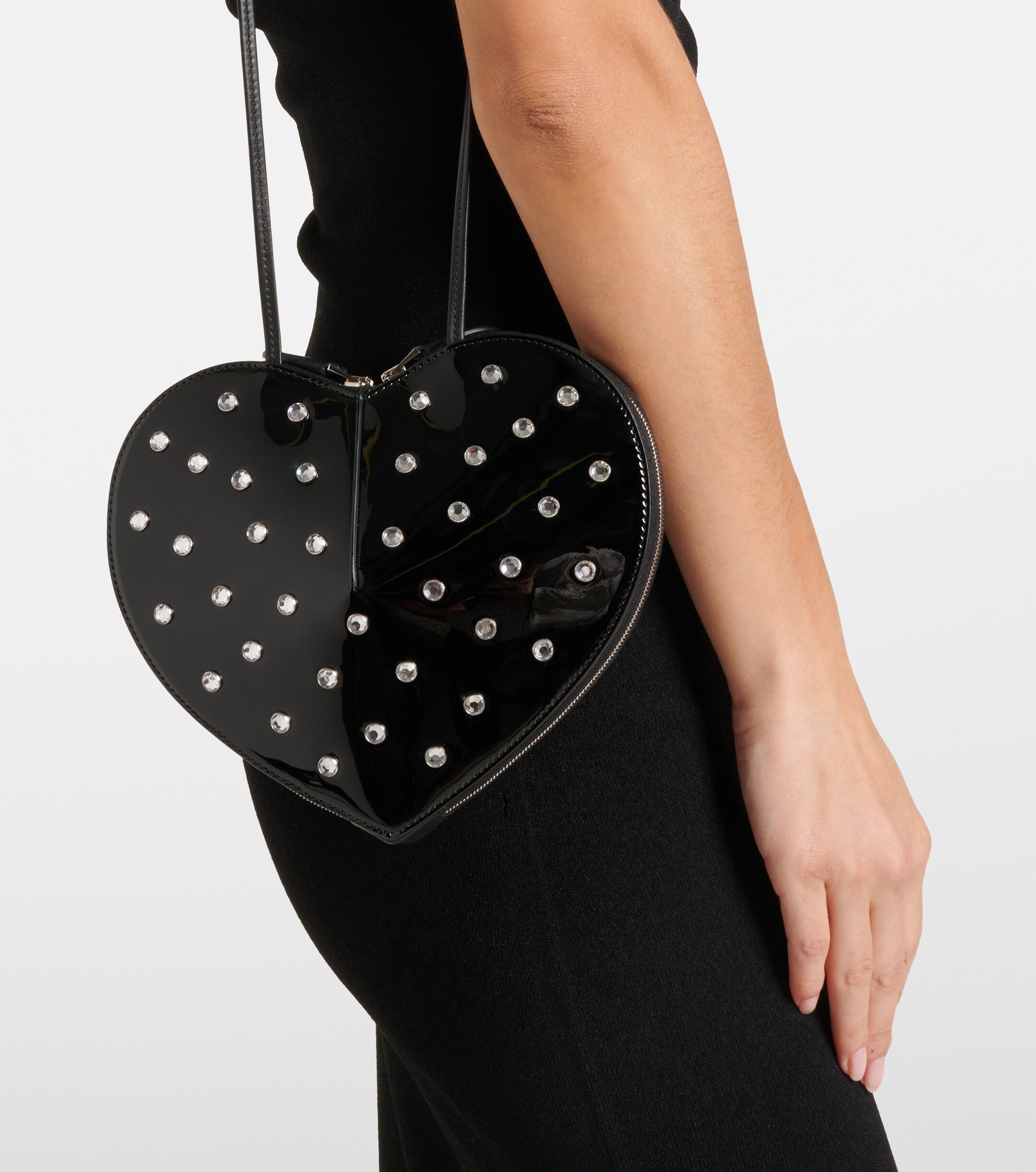 Alaïa Le Cœur studded leather crossbody bag