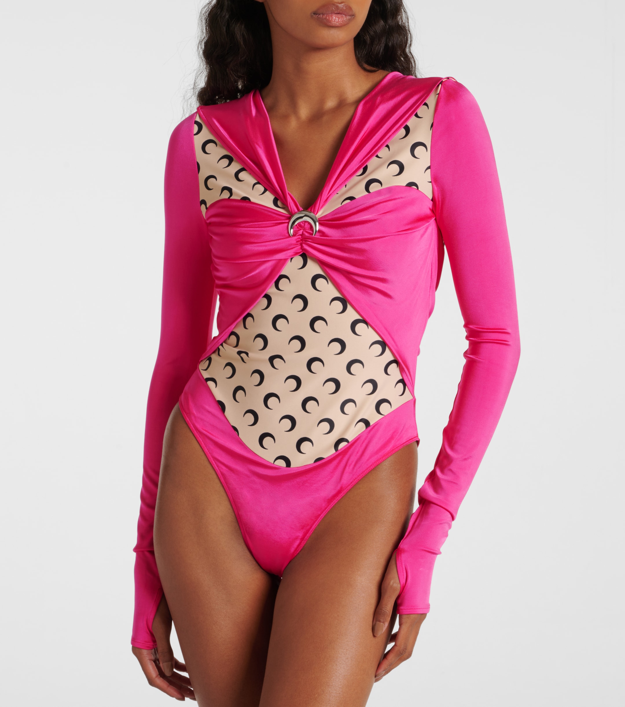 Marine Serre Regenerated jersey bodysuit
