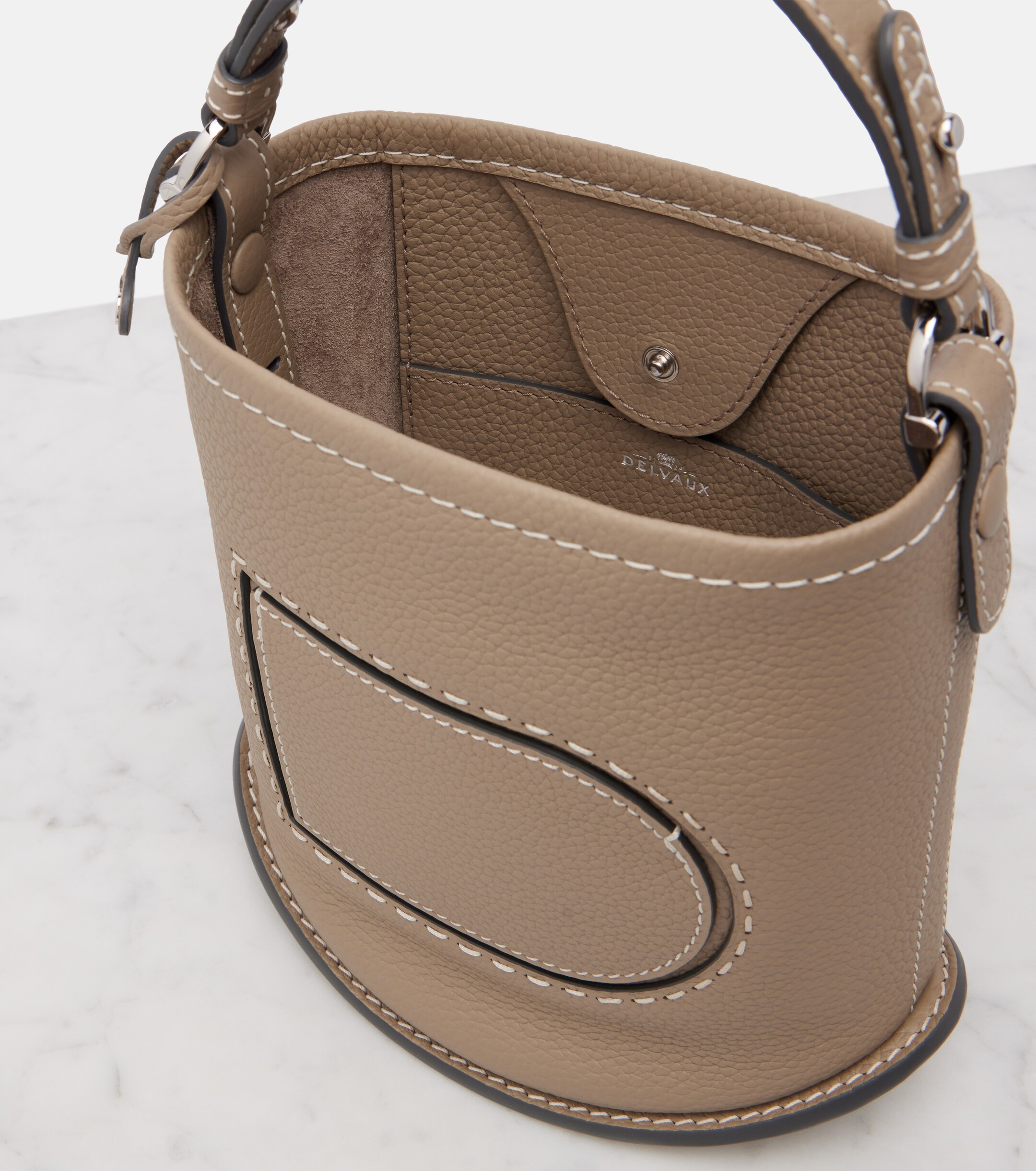 Delvaux Pin Surpiqué Mini leather shoulder bag thumbnail