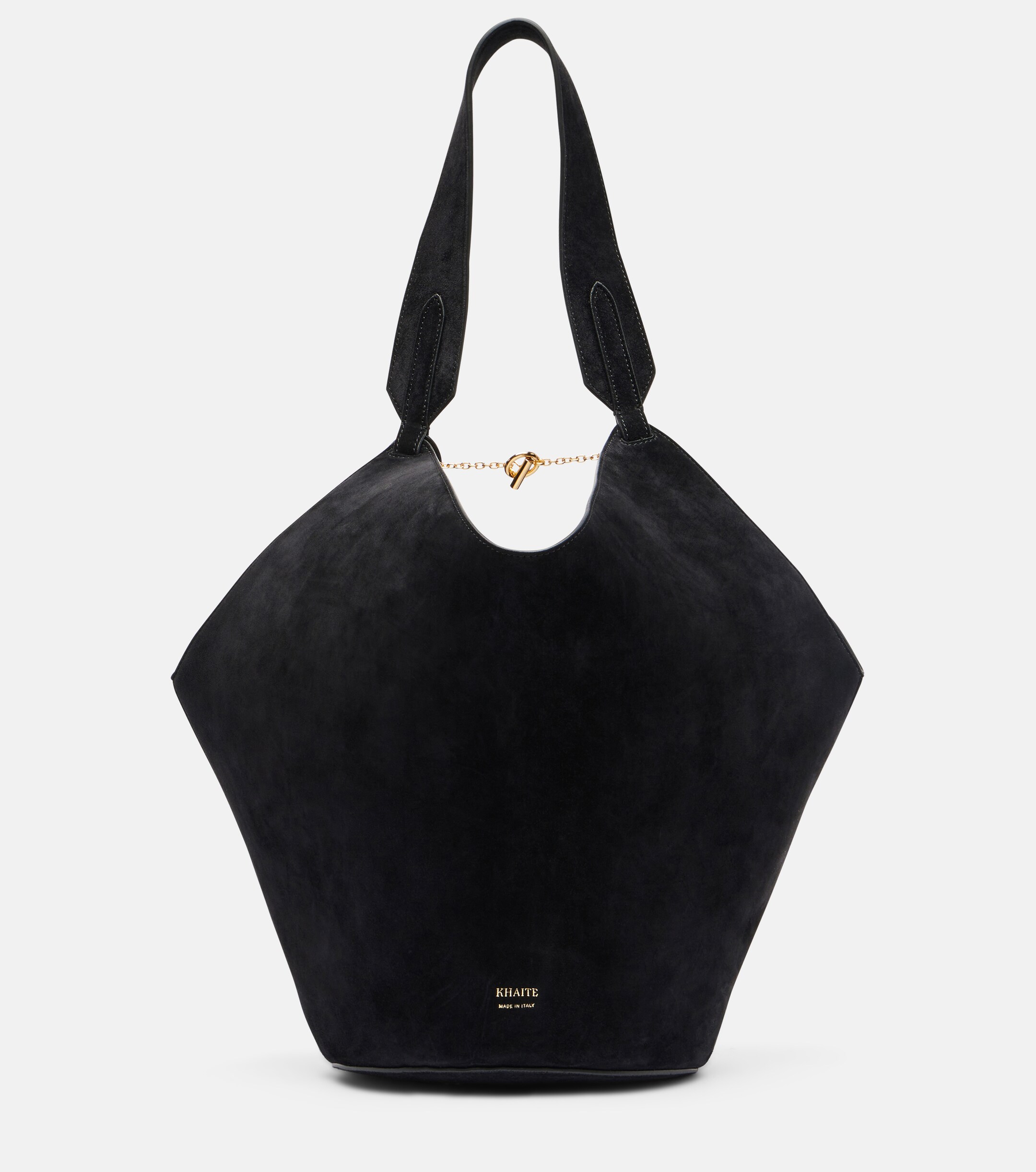 KHAITE Lotus Small suede tote bag