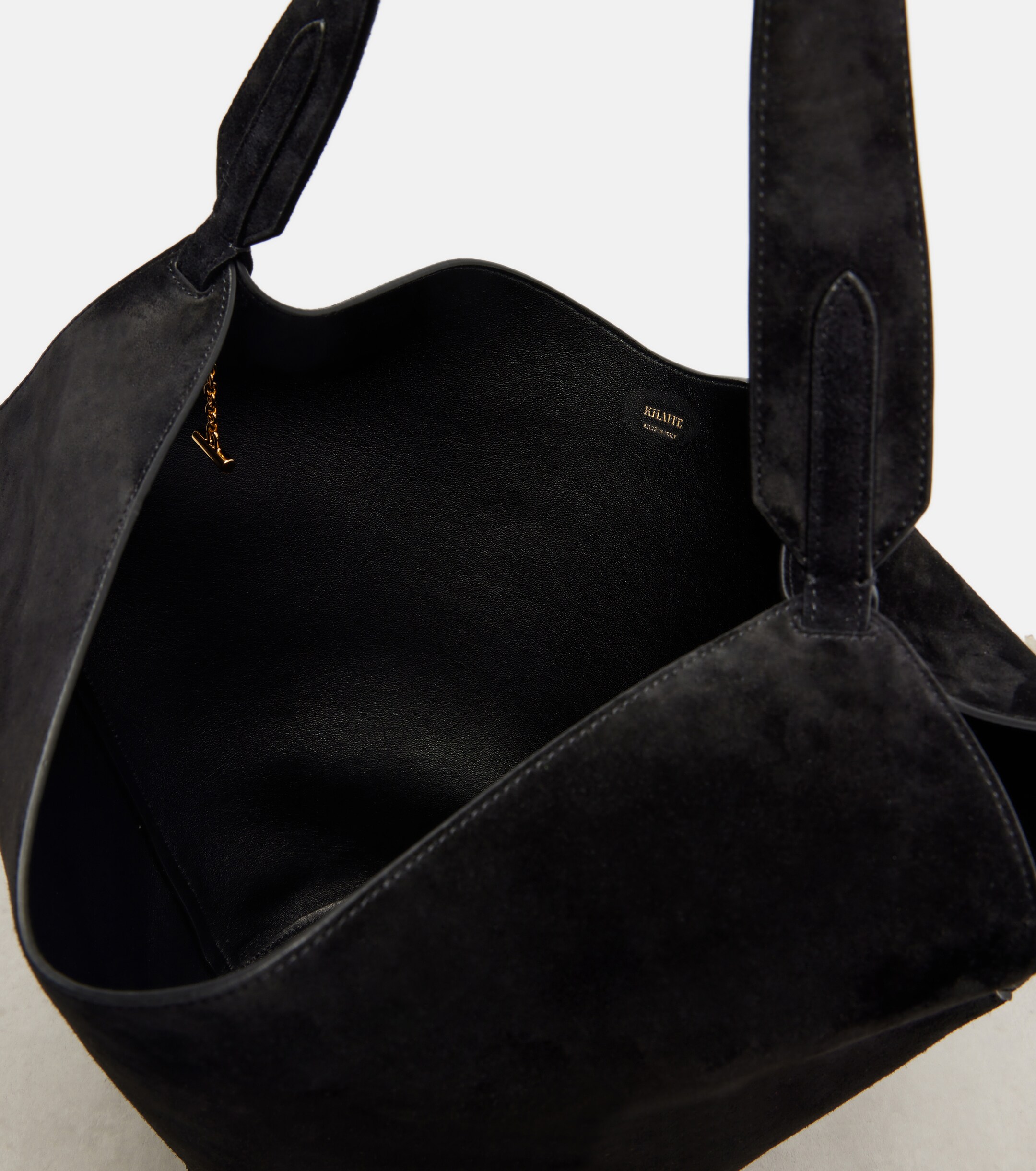 KHAITE Lotus Small suede tote bag