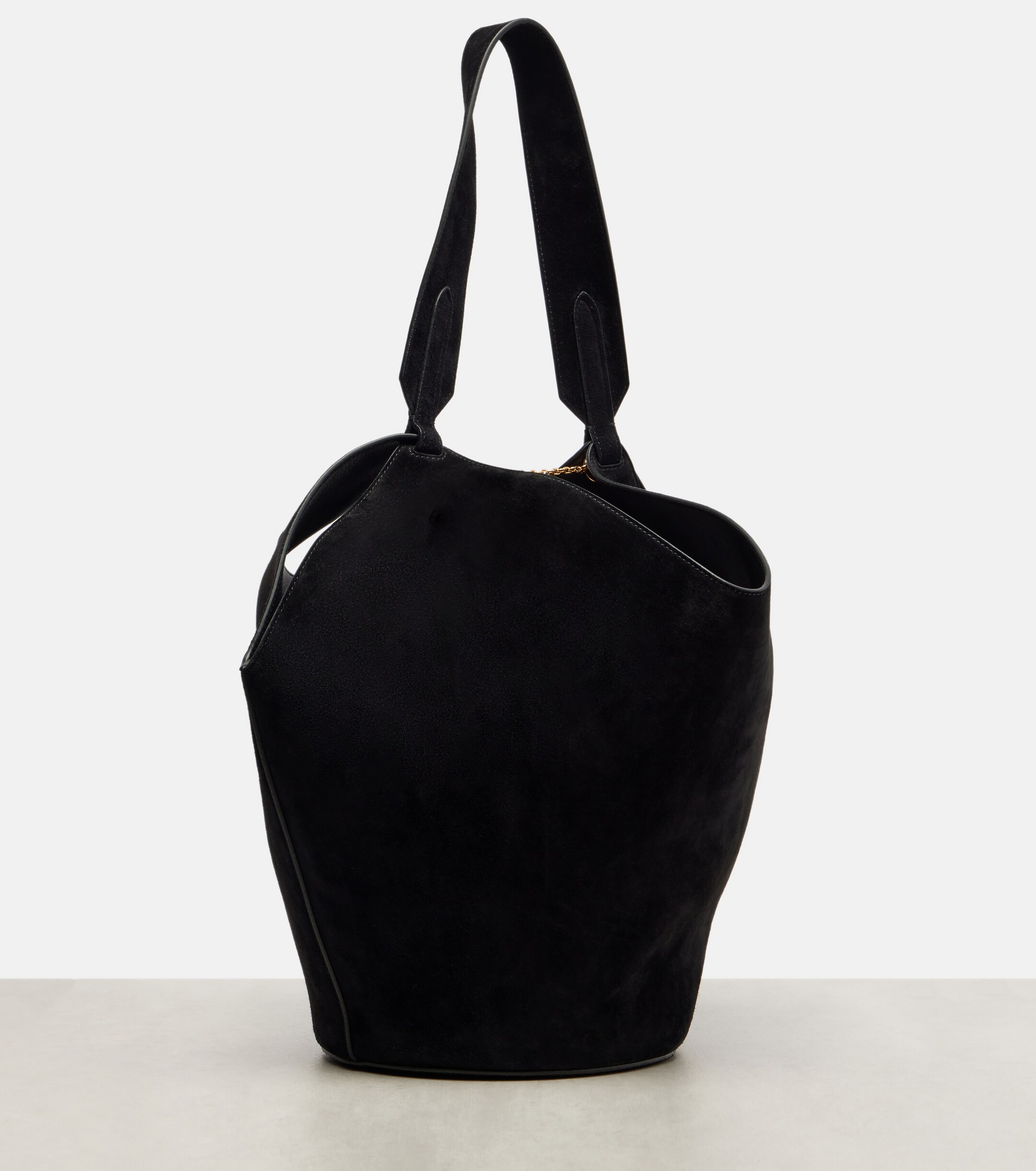 KHAITE Lotus Small suede tote bag