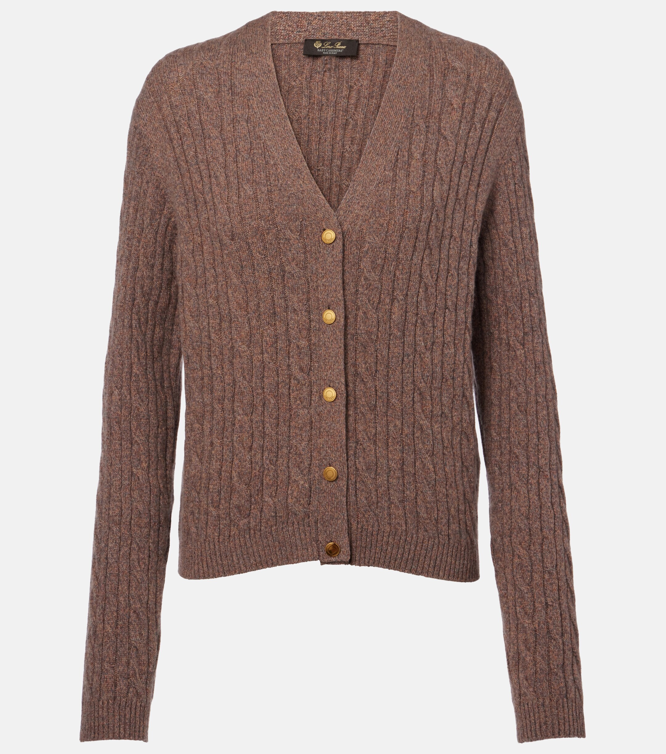 Loro Piana Treccia cable-knit cashmere cardigan