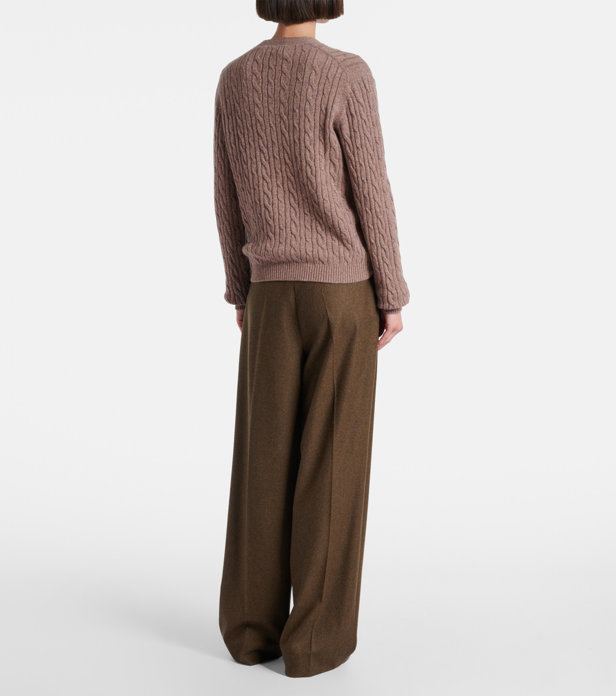 Loro Piana Treccia cable-knit cashmere cardigan