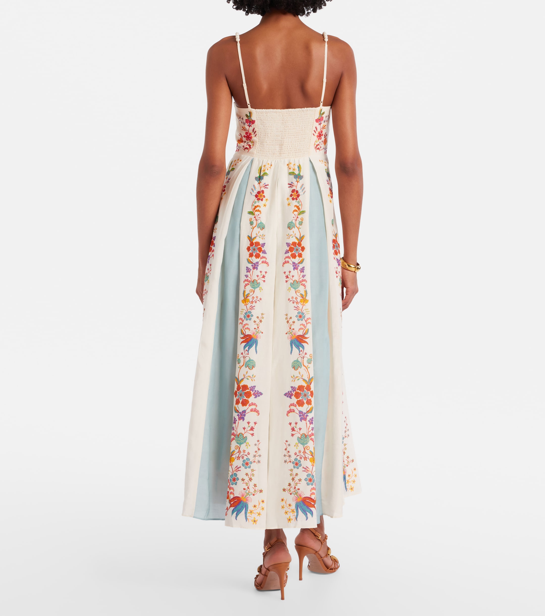 colorblock printed maxi dress farm rio FARM Rio Garden Mix Wrap Dress Garden Mix XL