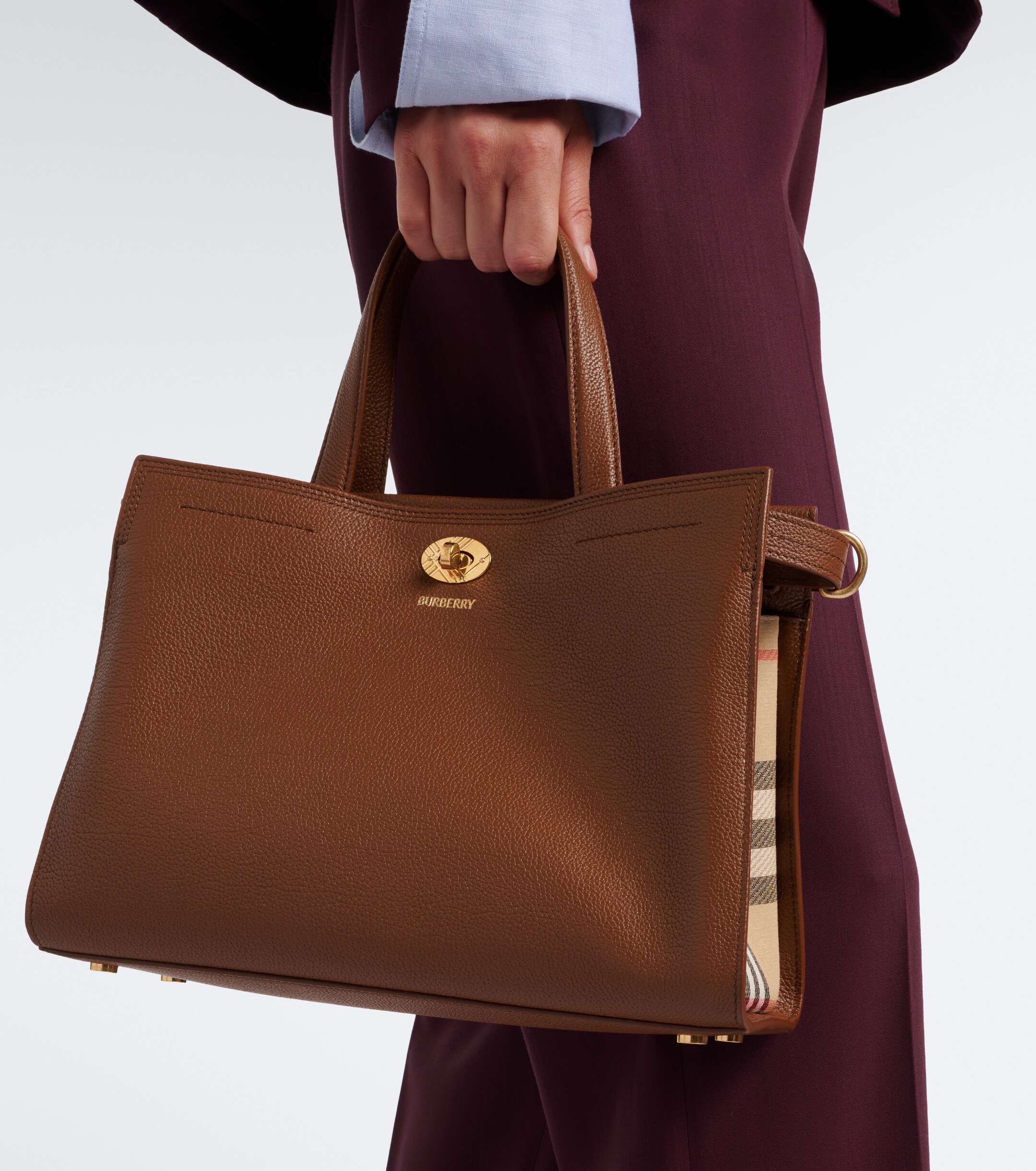 Burberry Burberry Check Small leather top-handle bag