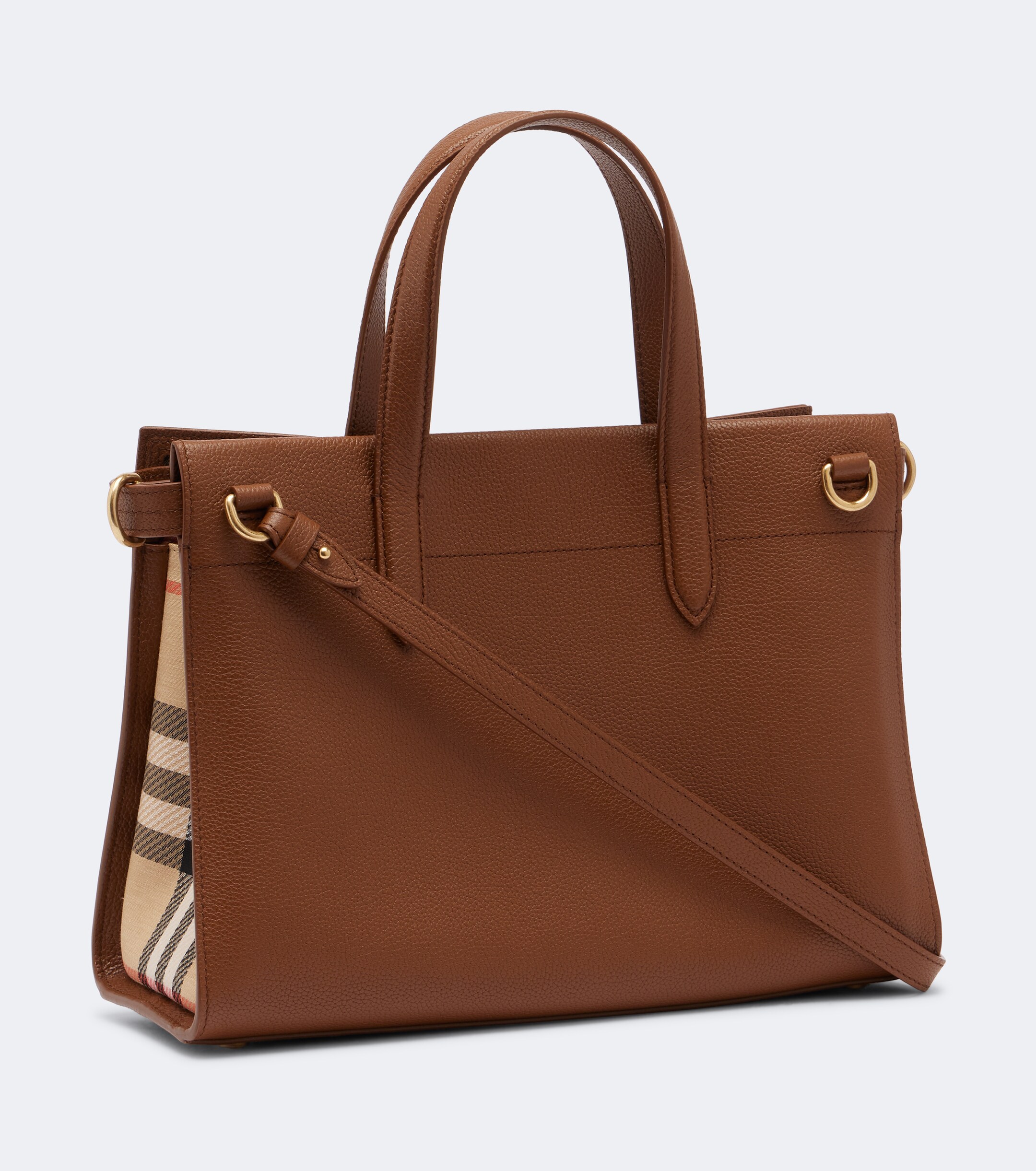 Burberry Burberry Check Small leather top-handle bag