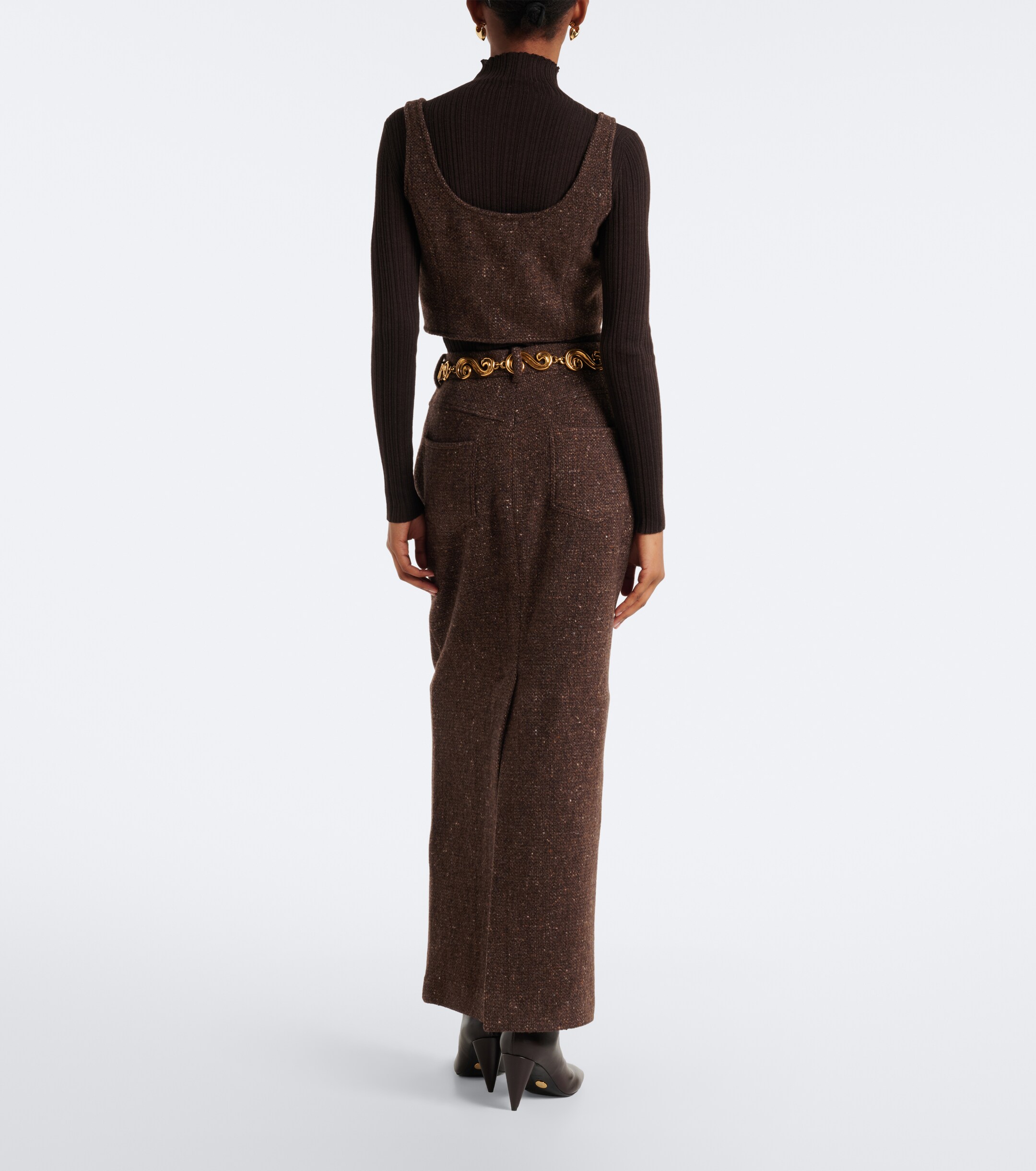 Ralph Lauren Collection Ralph Lauren Collection Wool and cashmere-blend tweed maxi skirt