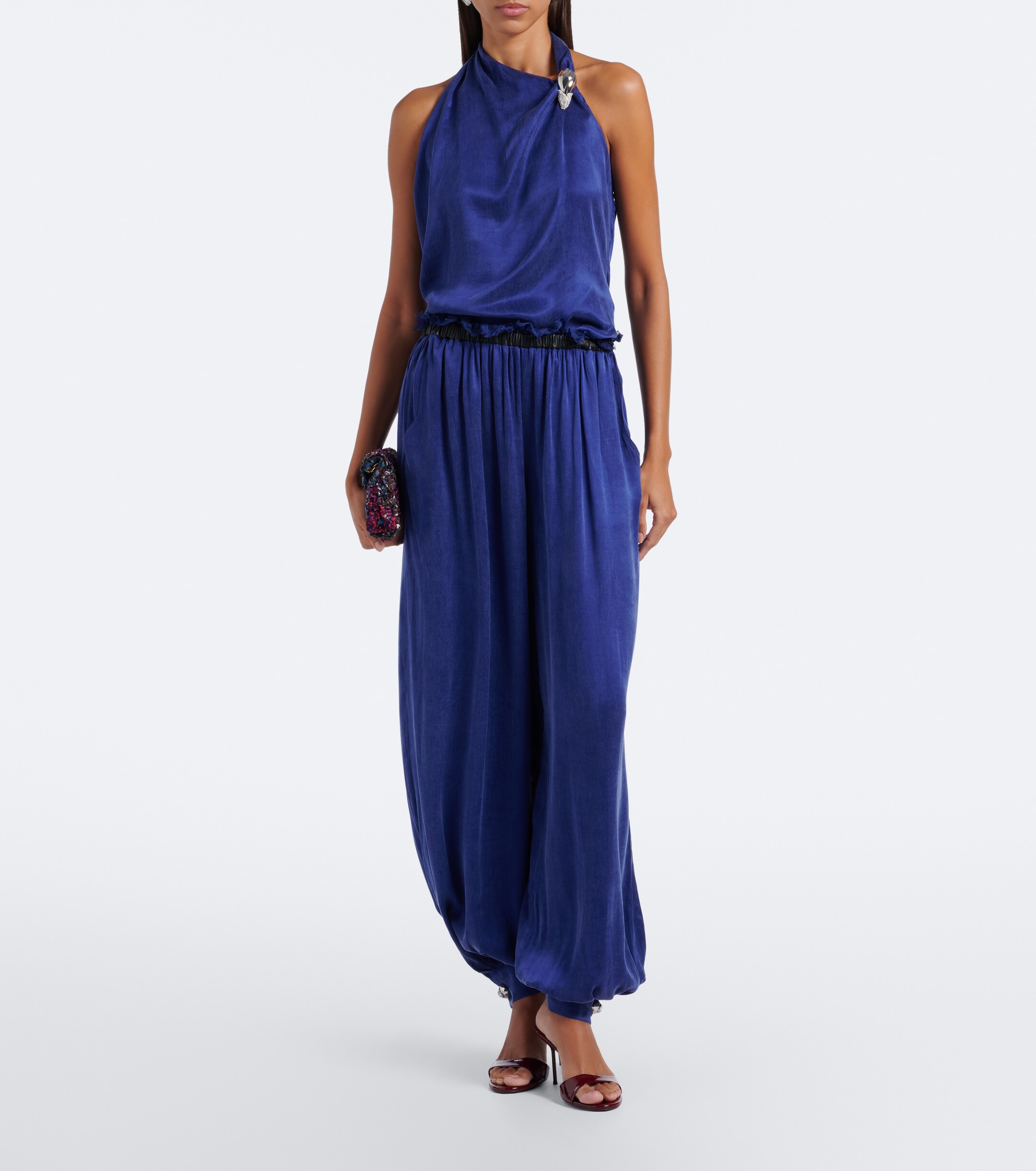 Jacques Wei Jacques Wei Leather-trimmed balloon pants