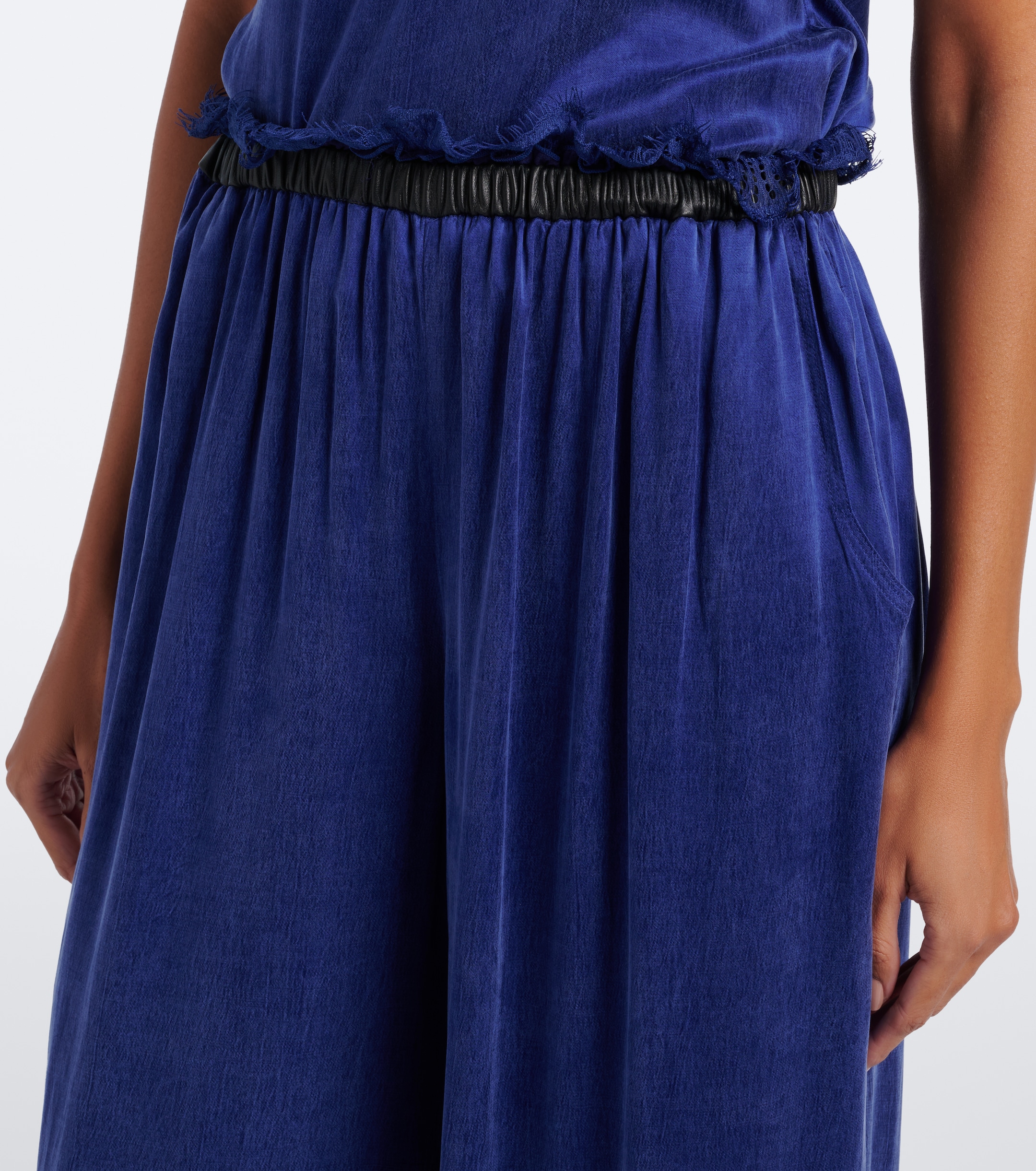 Jacques Wei Jacques Wei Leather-trimmed balloon pants