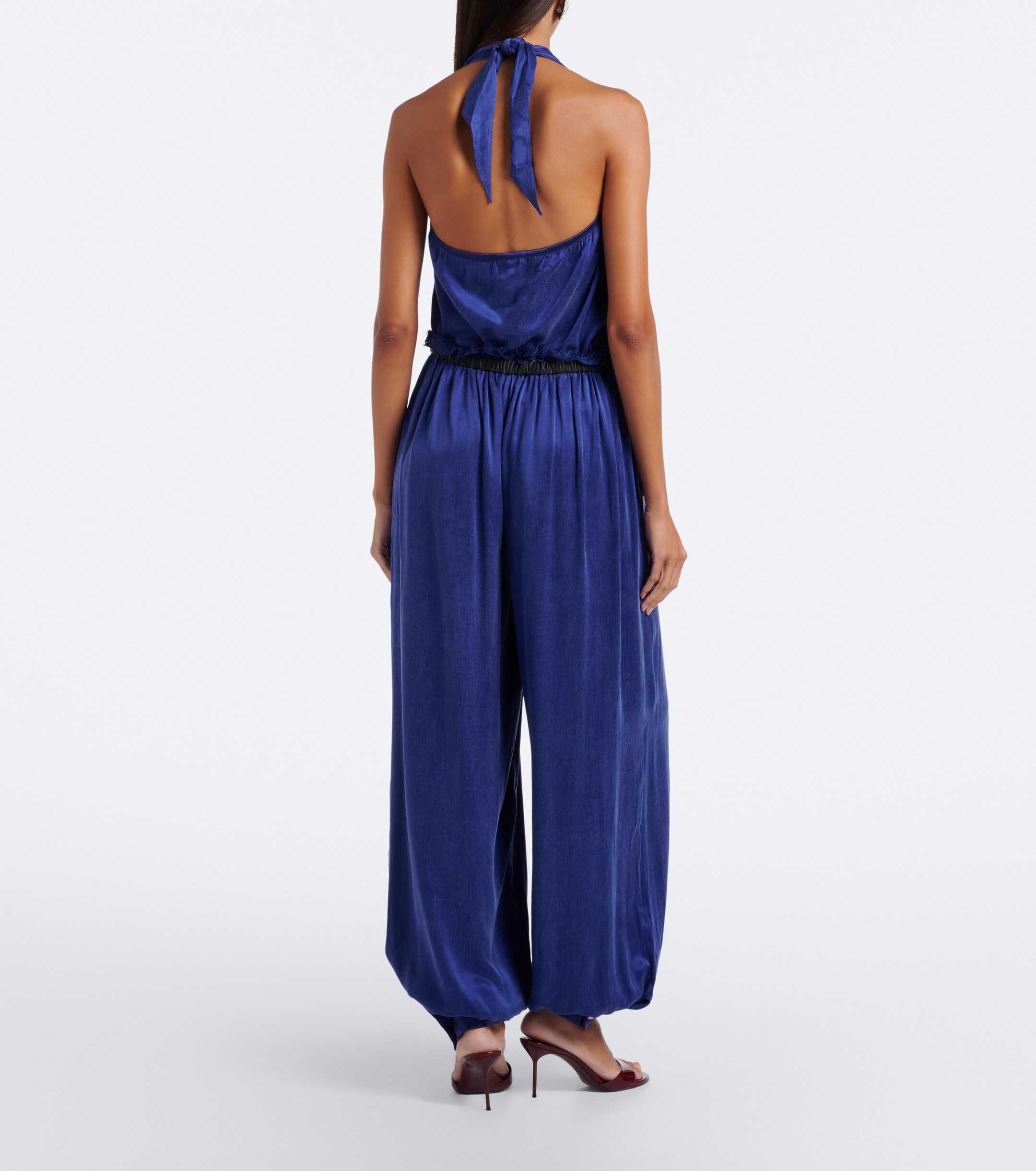 Jacques Wei Jacques Wei Leather-trimmed balloon pants