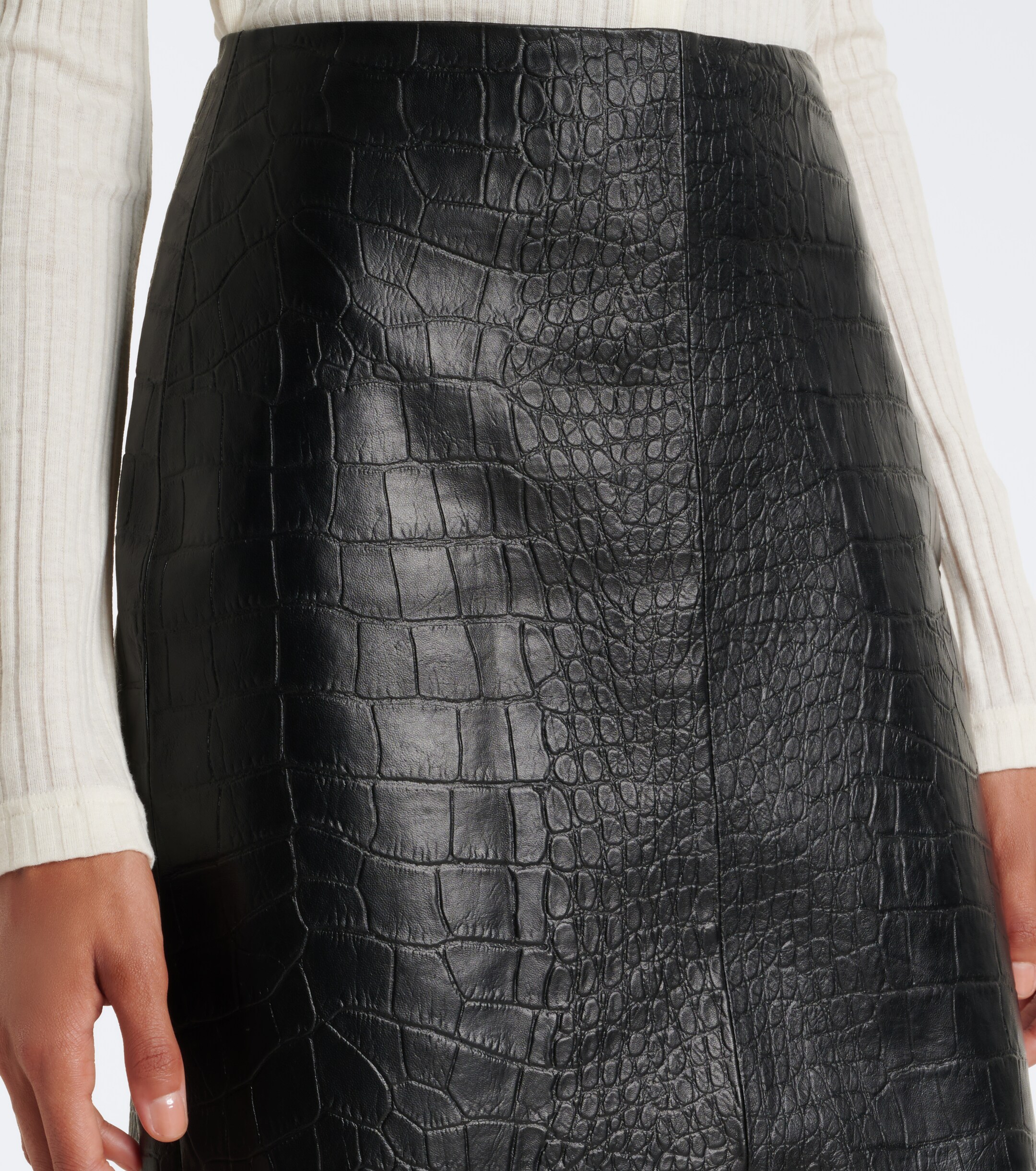 ARMA Arma Meeka croc-effect leather pencil skirt