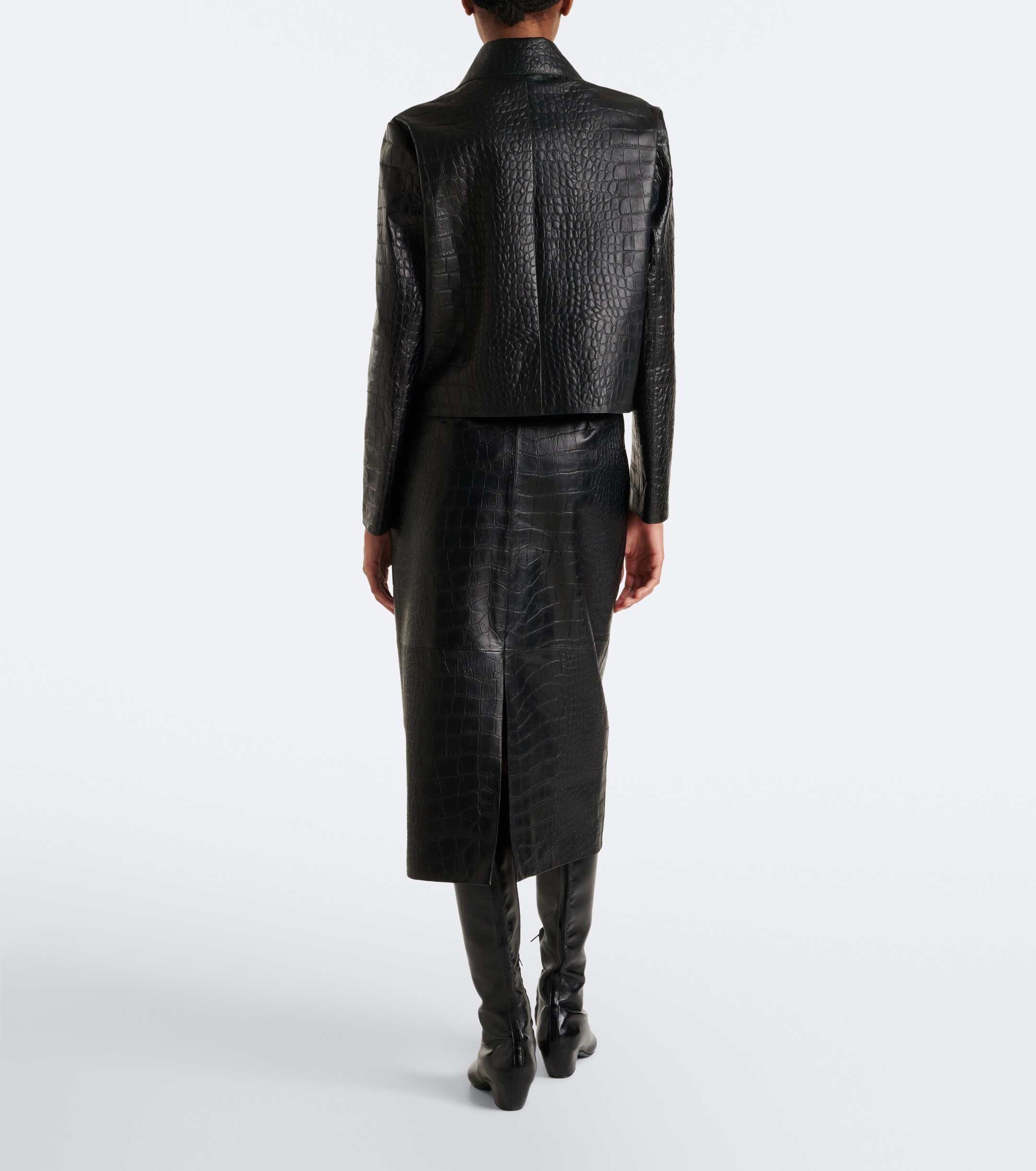 ARMA Arma Meeka croc-effect leather pencil skirt
